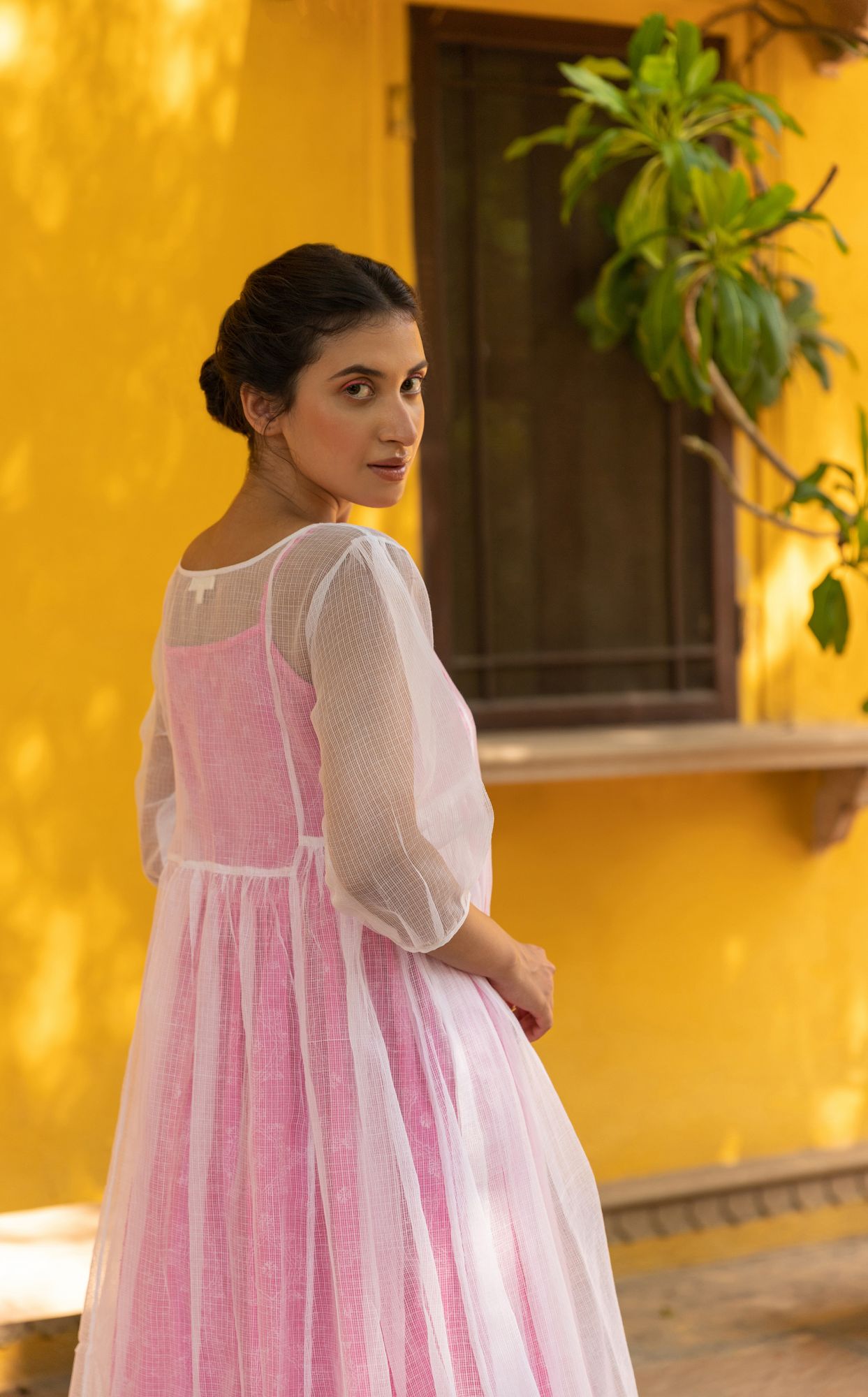 Mogra Kota Doria Dress