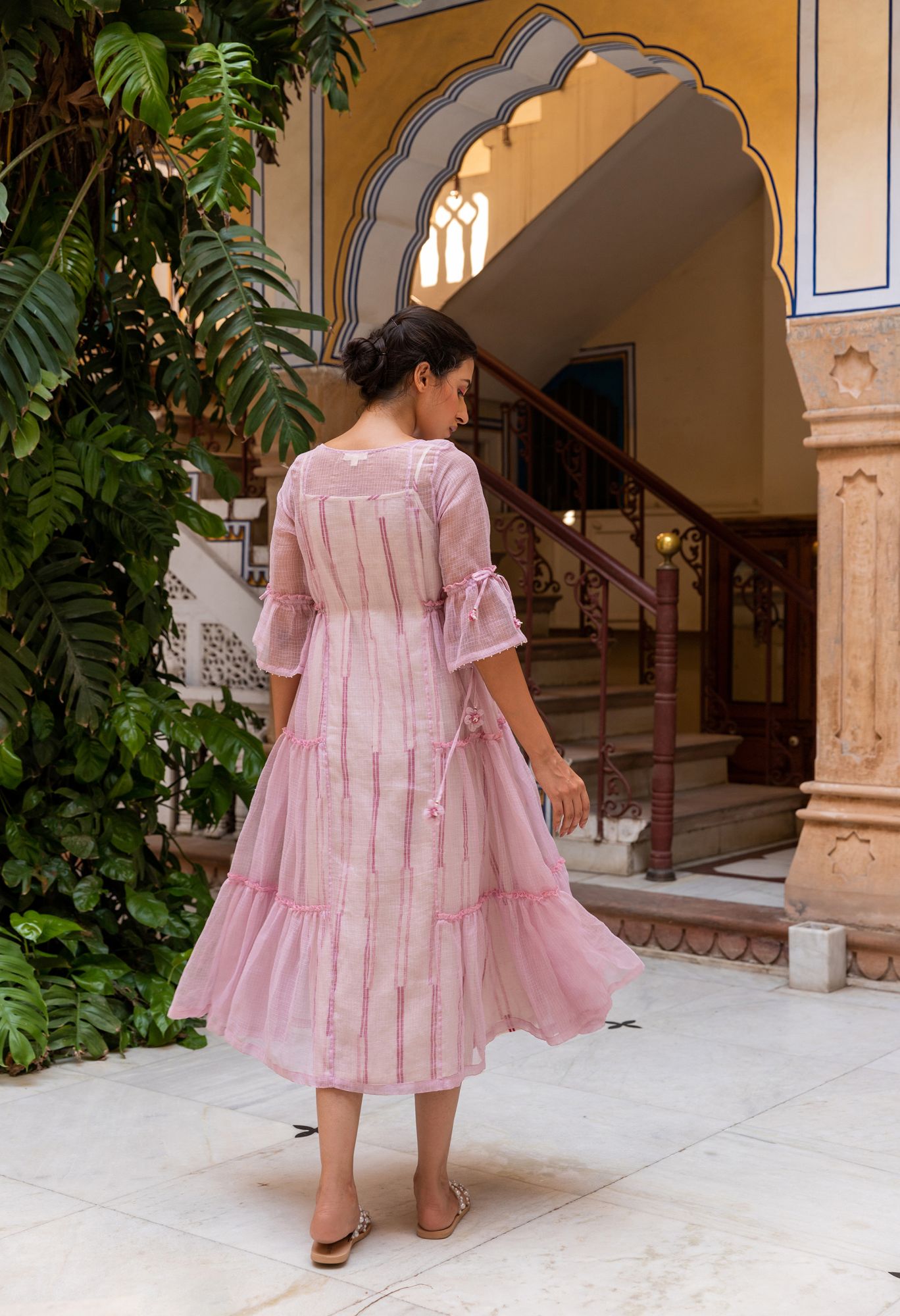 Orchid Kota Doria Tier Dress