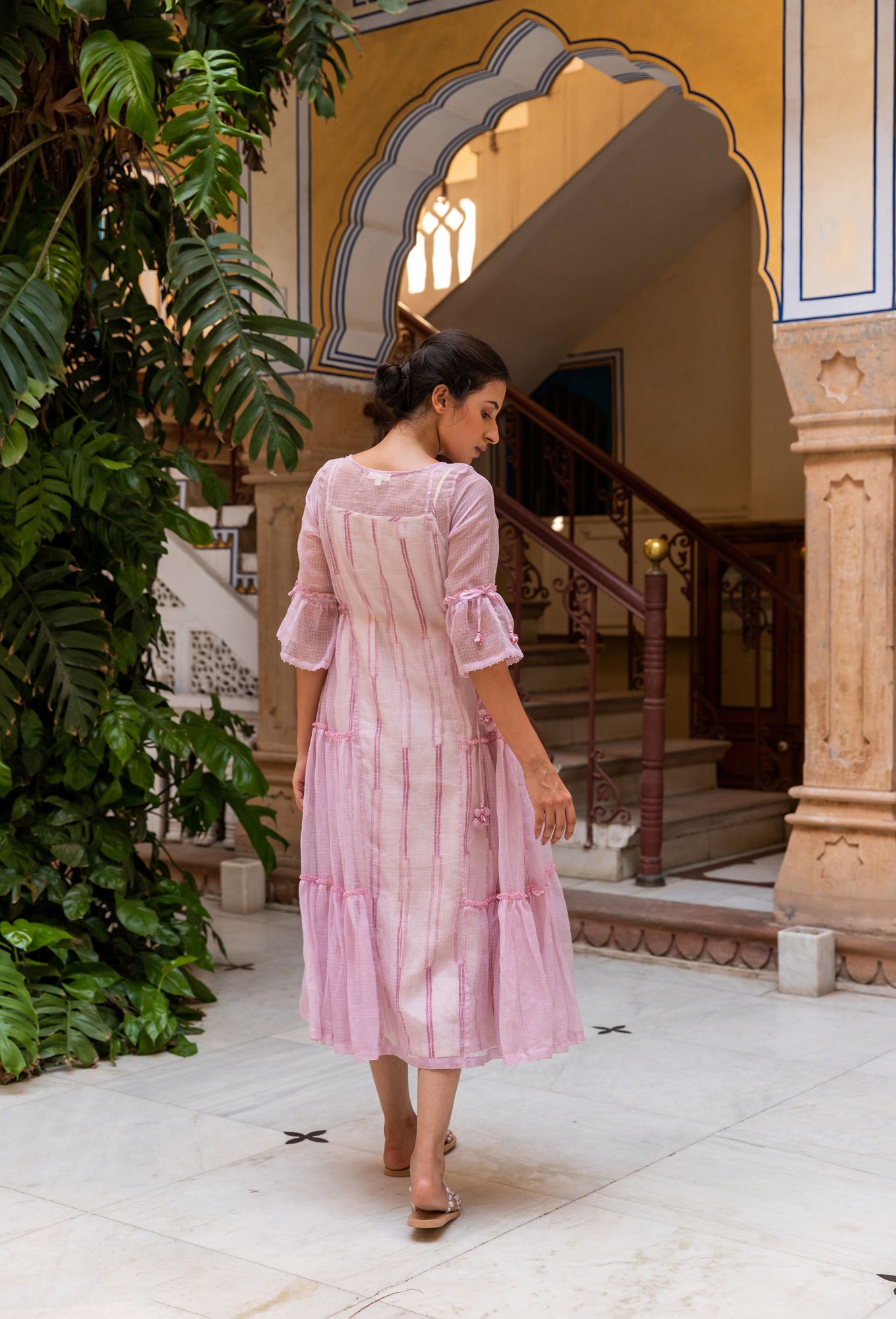 Orchid Kota Doria Tier Dress