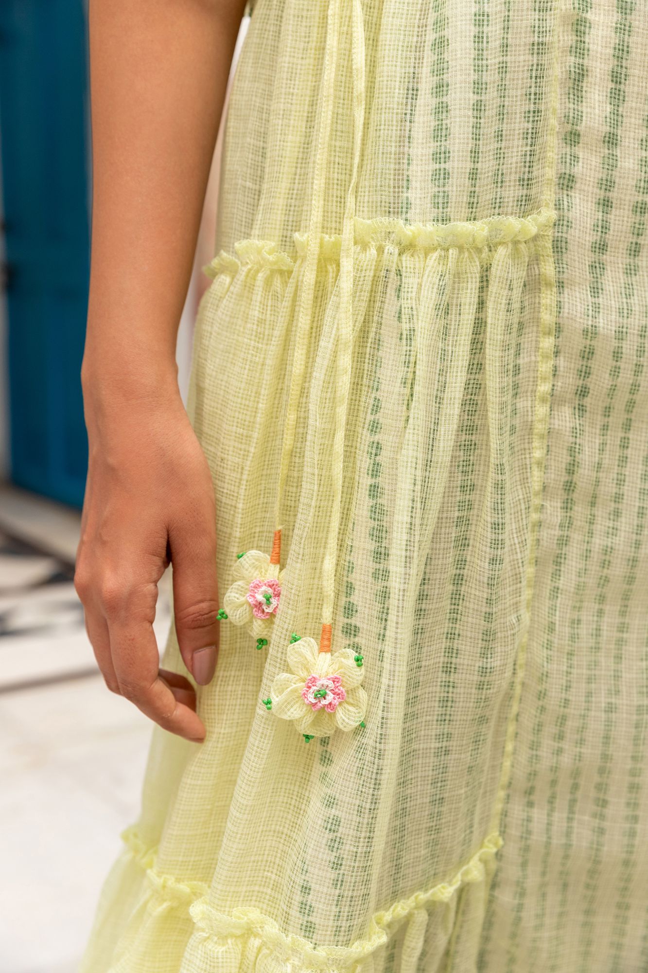 Moringa Kota Doria Tier Dress