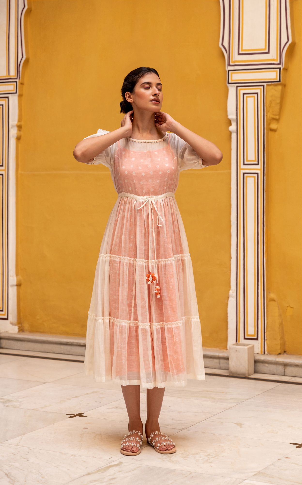 Zinnia Chanderi Cotton Dress