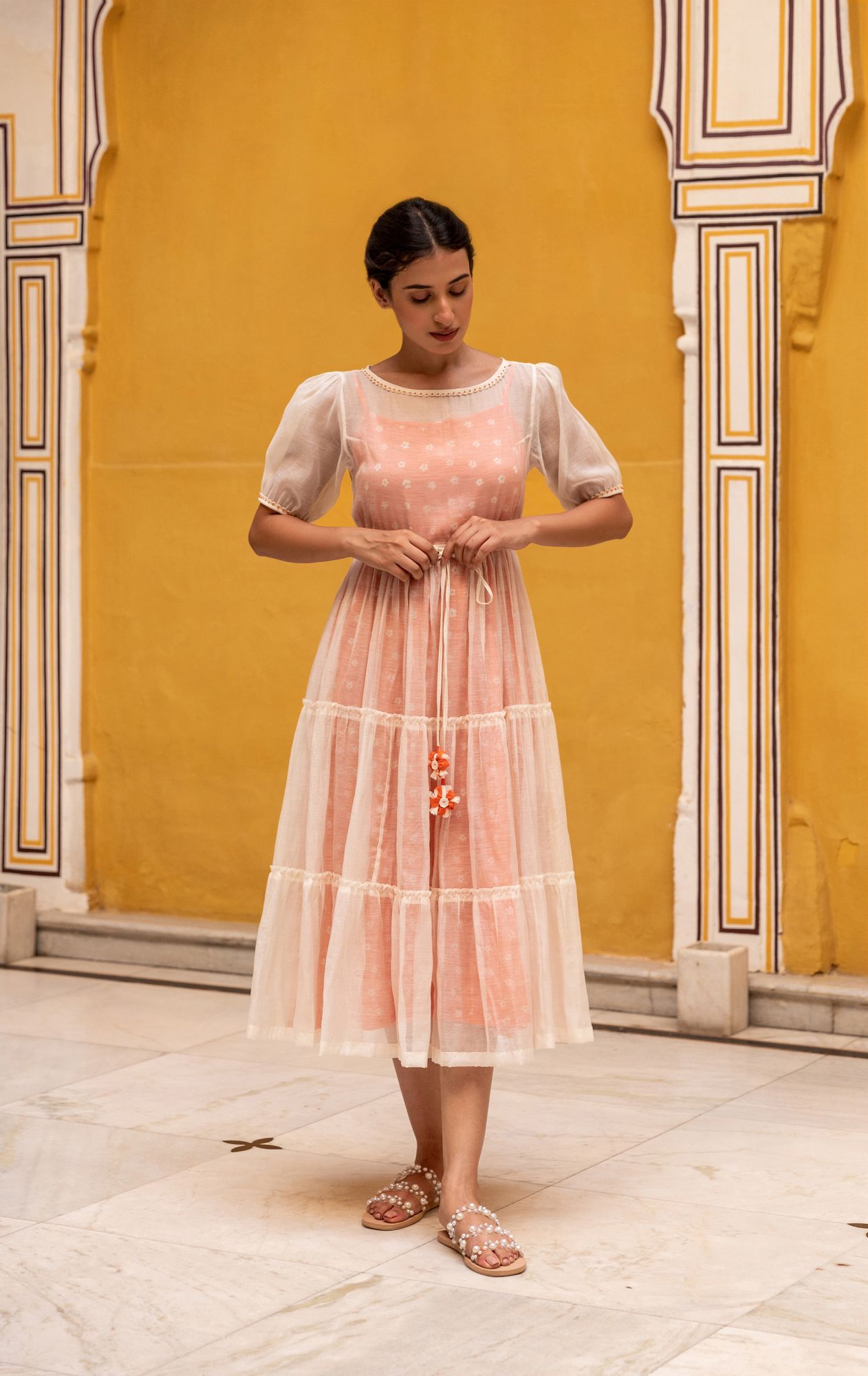 Zinnia Chanderi Cotton Dress