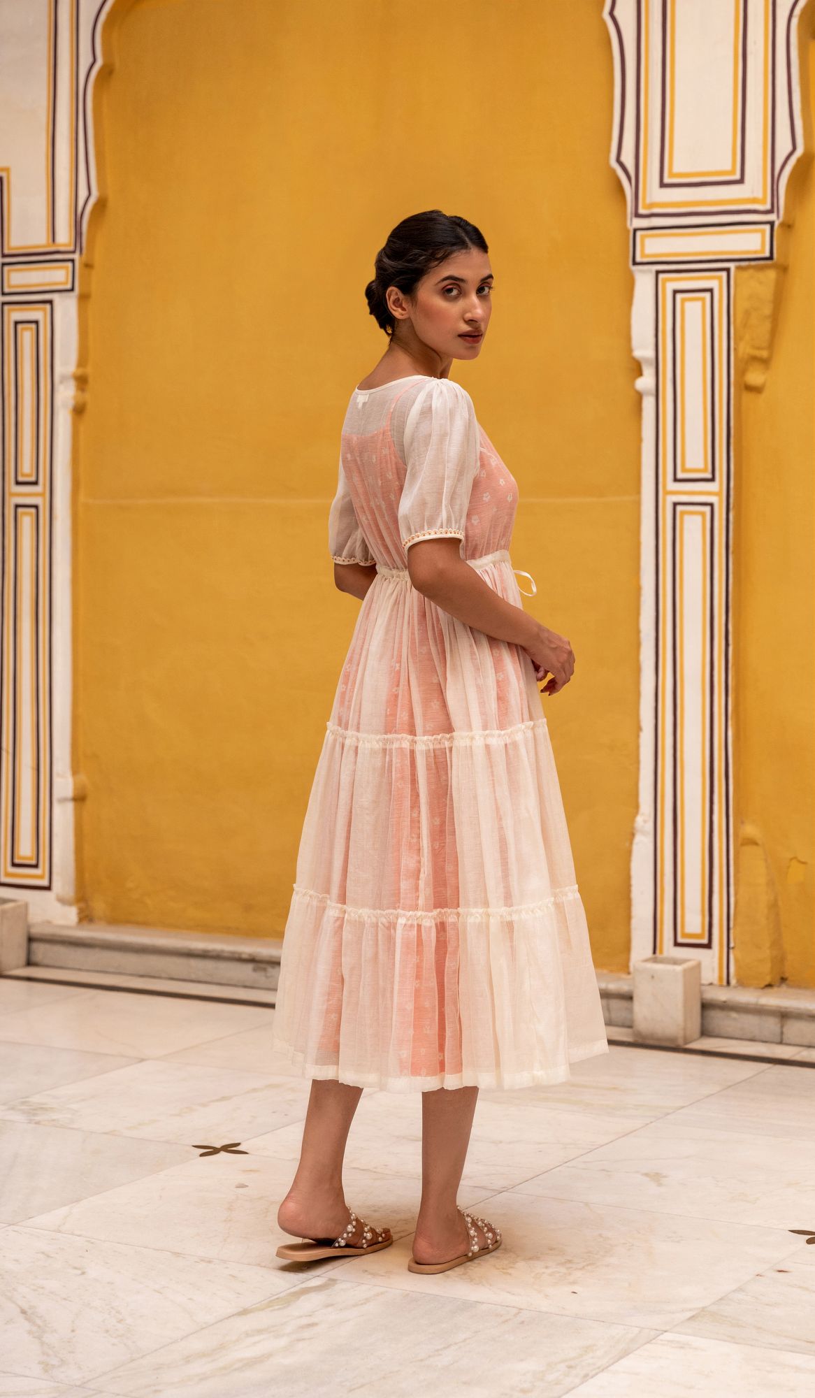 Zinnia Chanderi Cotton Dress