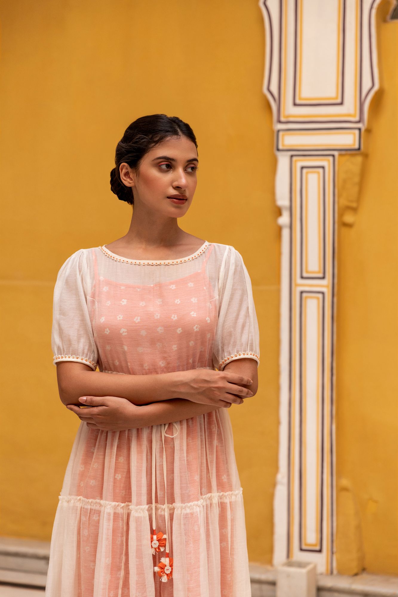 Zinnia Chanderi Cotton Dress