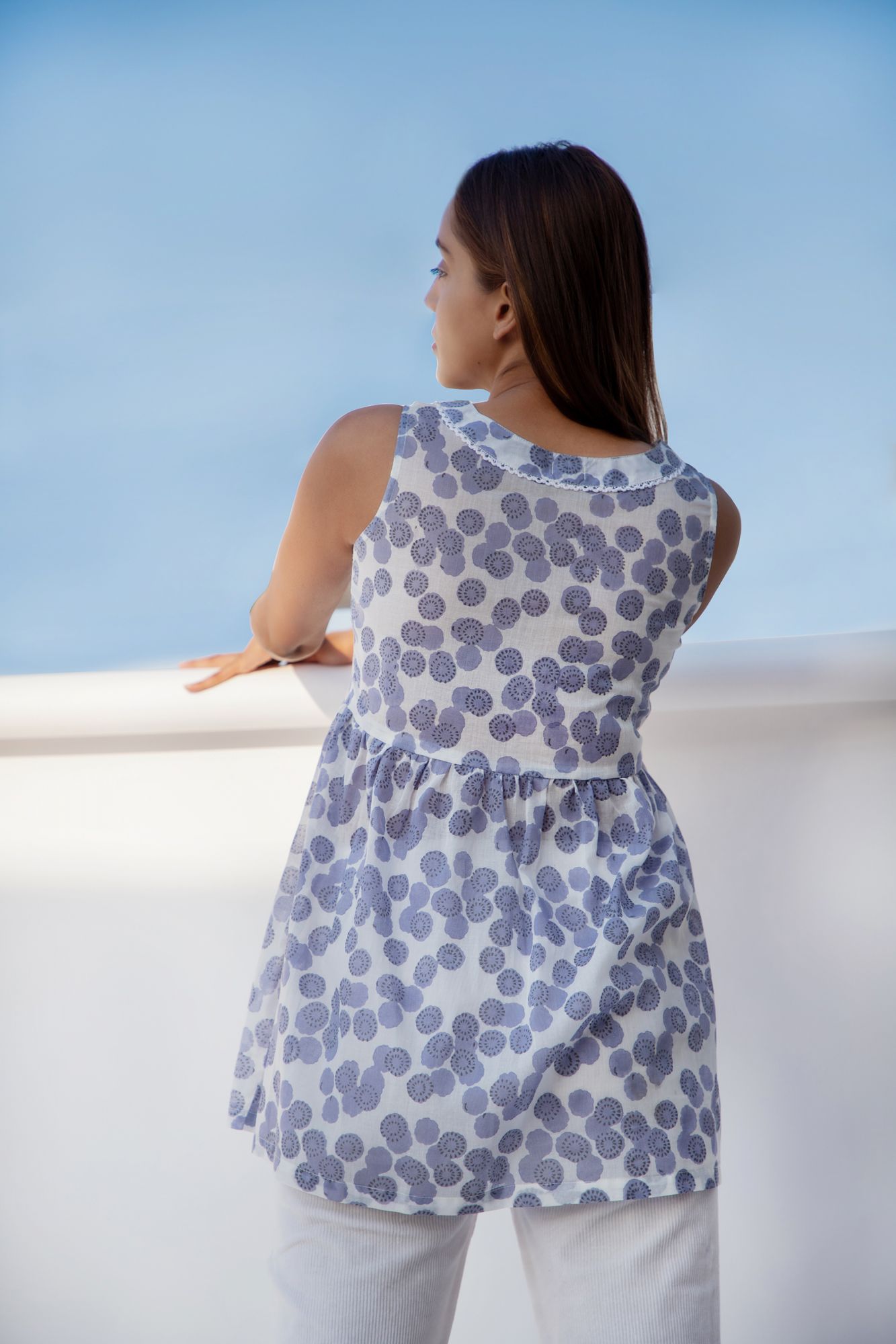 Lila Cotton Splash Top