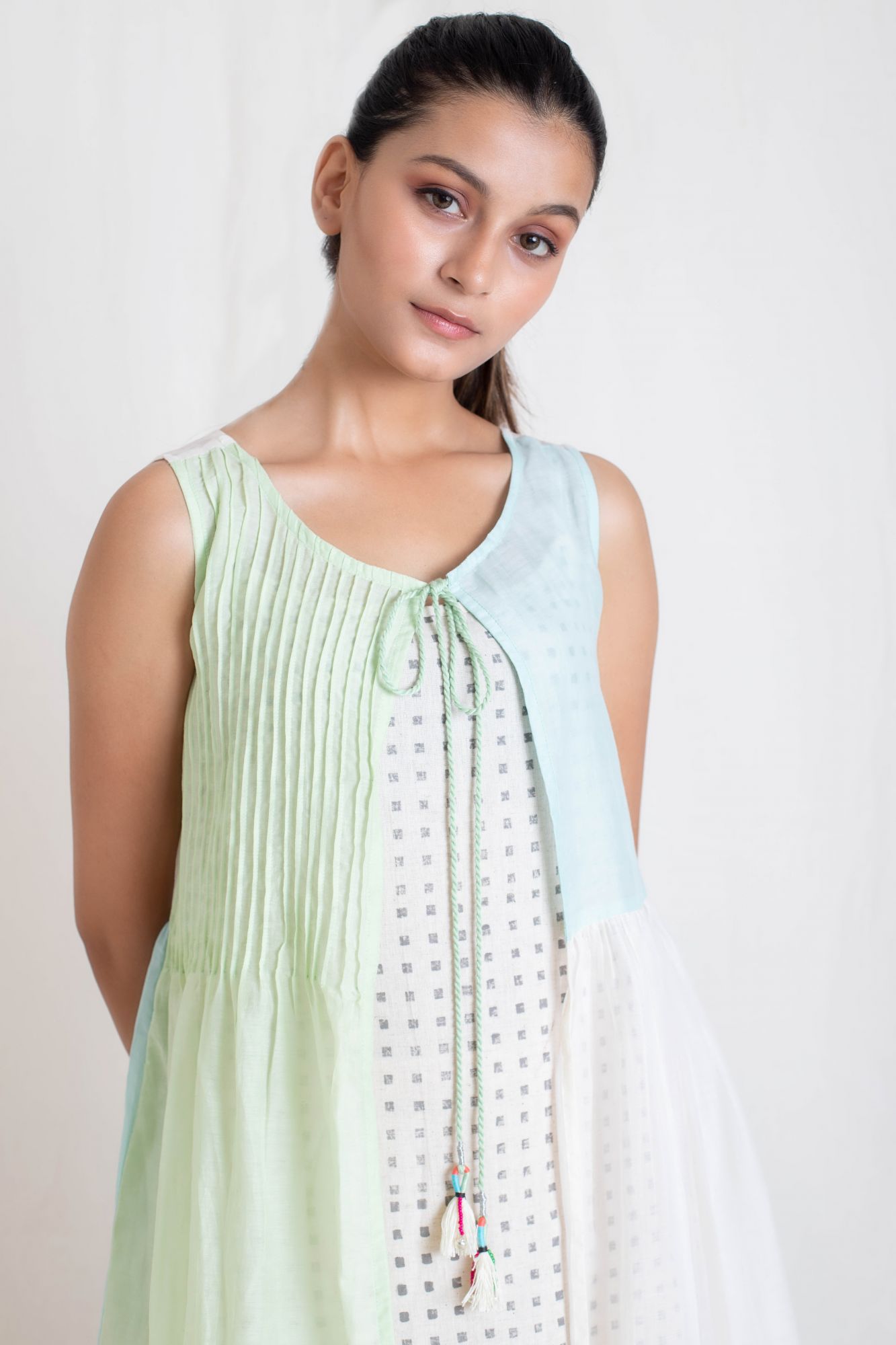 Cotton Silk Block Printed 2 pc set