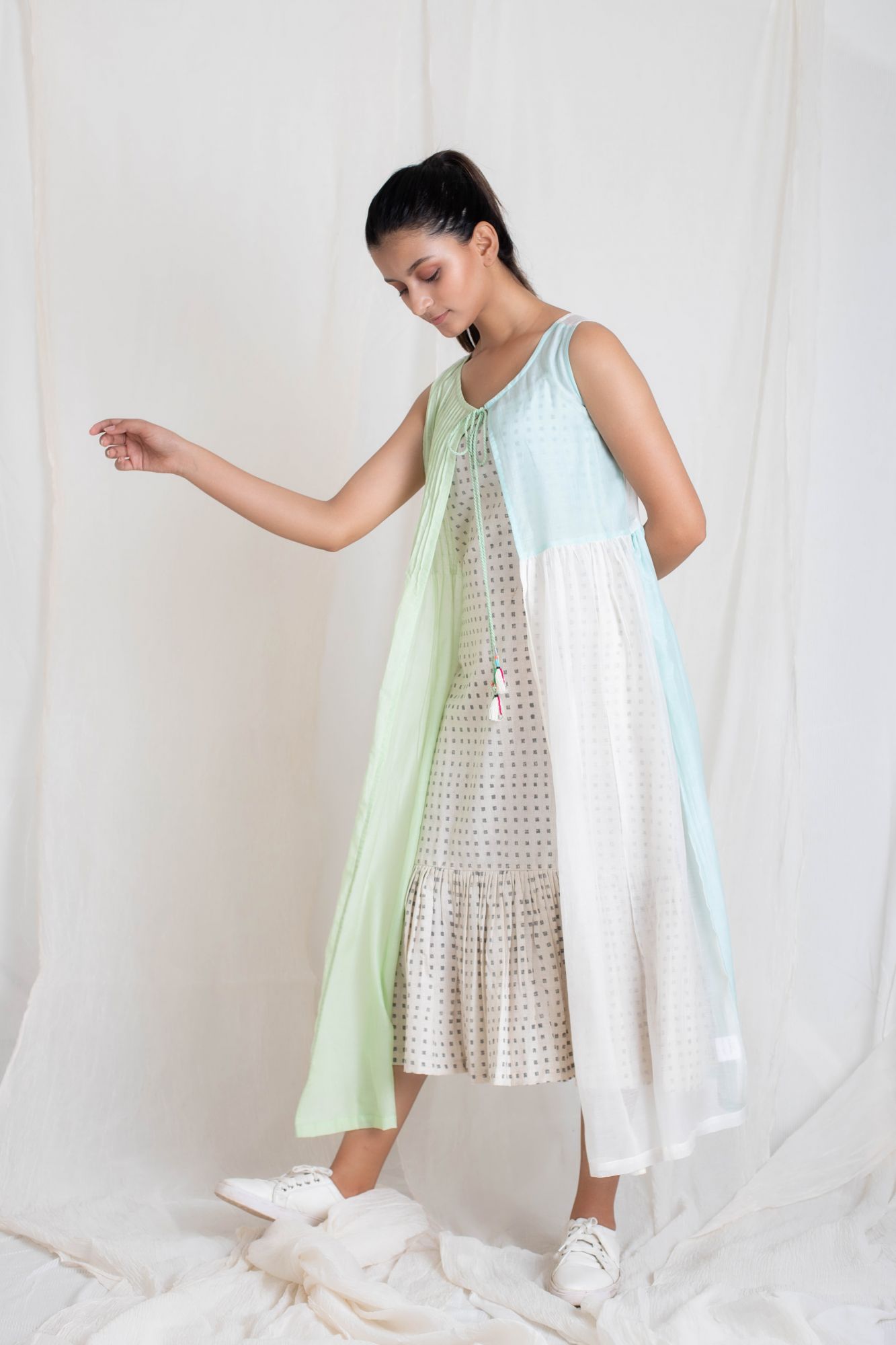 Cotton Silk Block Printed 2 pc set