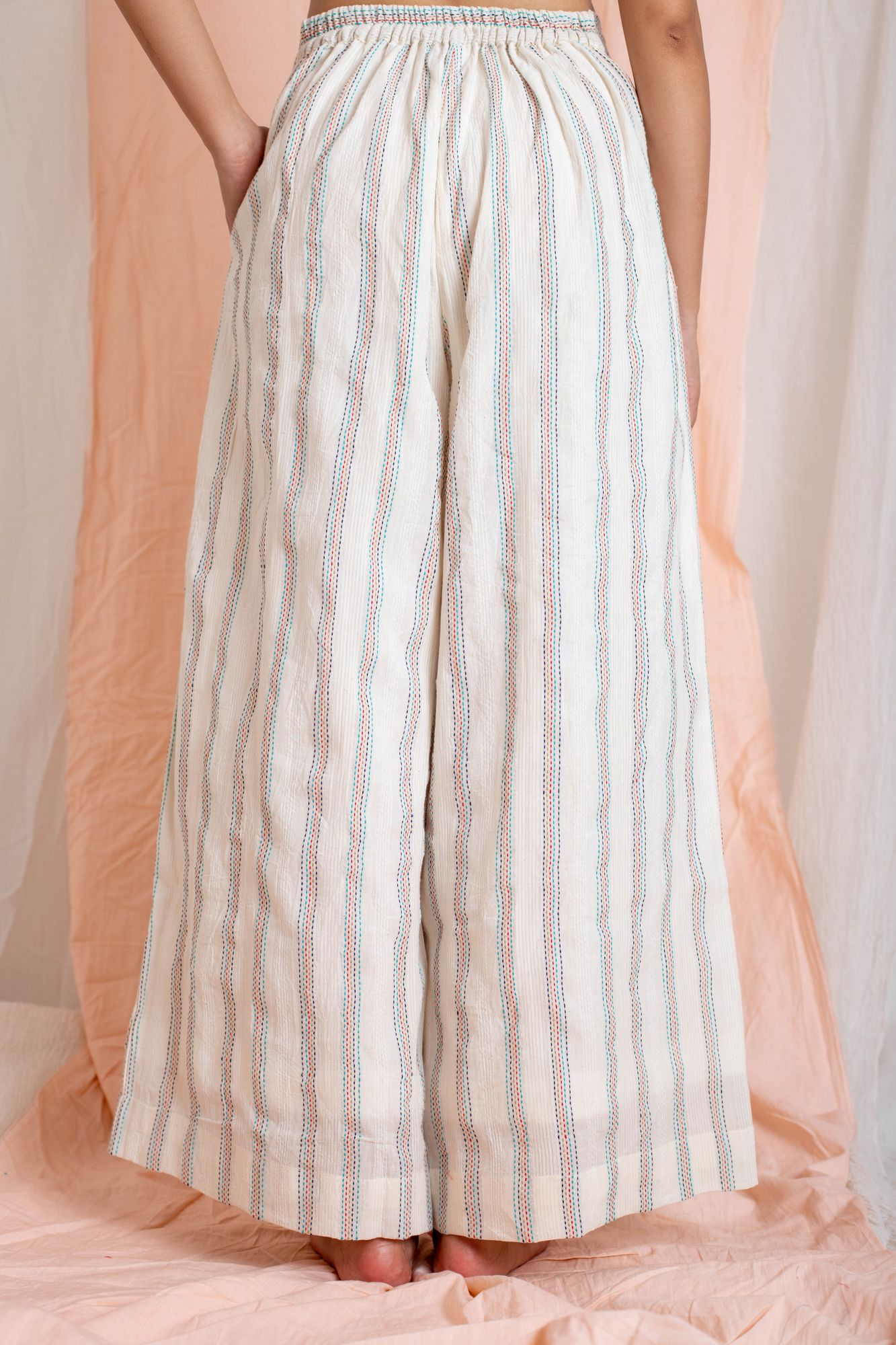 Box Pleat Cotton Palazzo