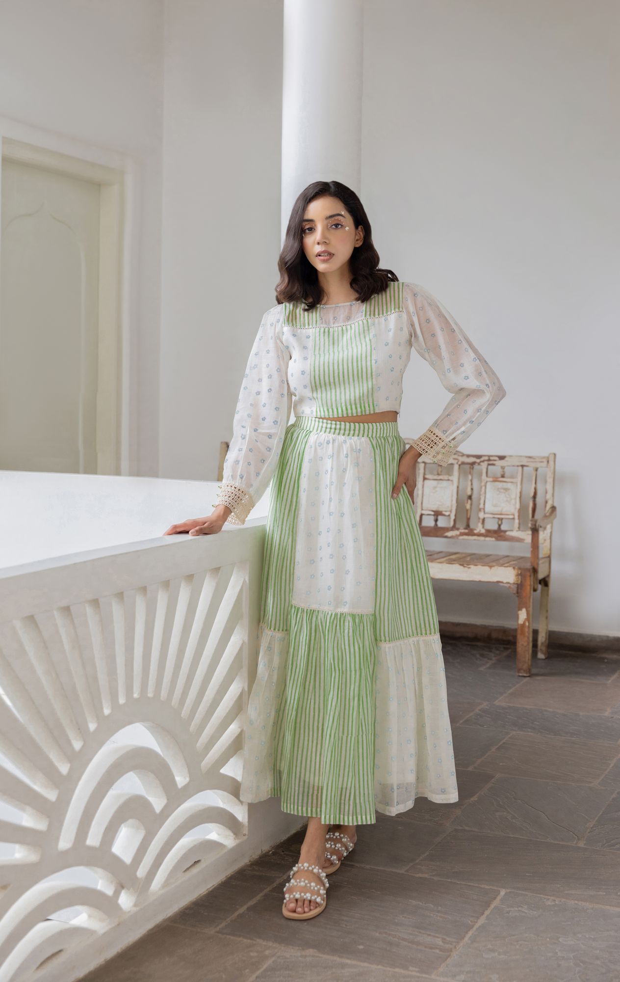 Iris Chanderi Cotton Co-Ord Set
