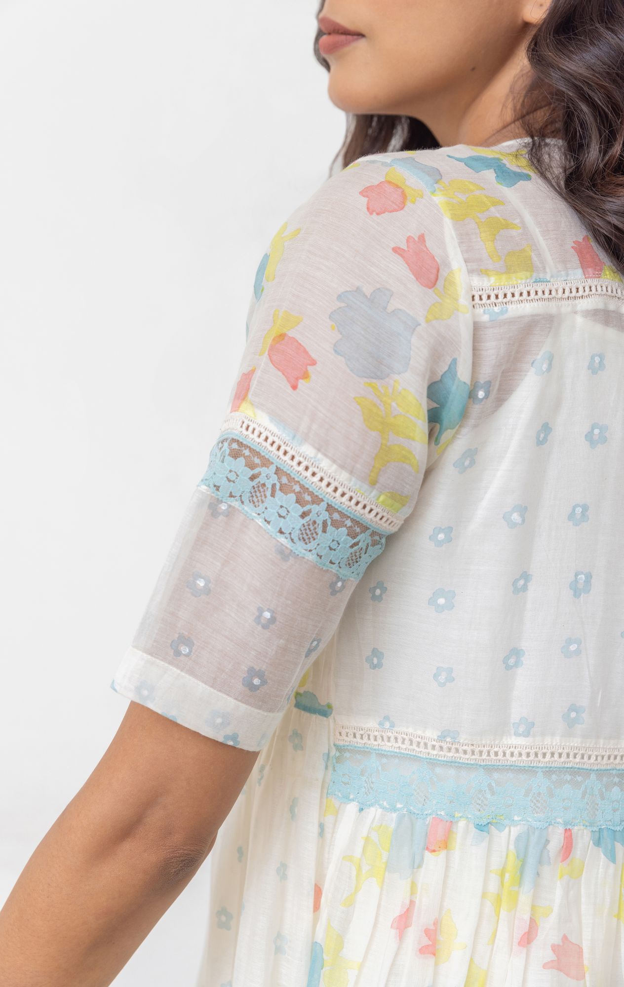 Blossom Chanderi Cotton Jacket Dress