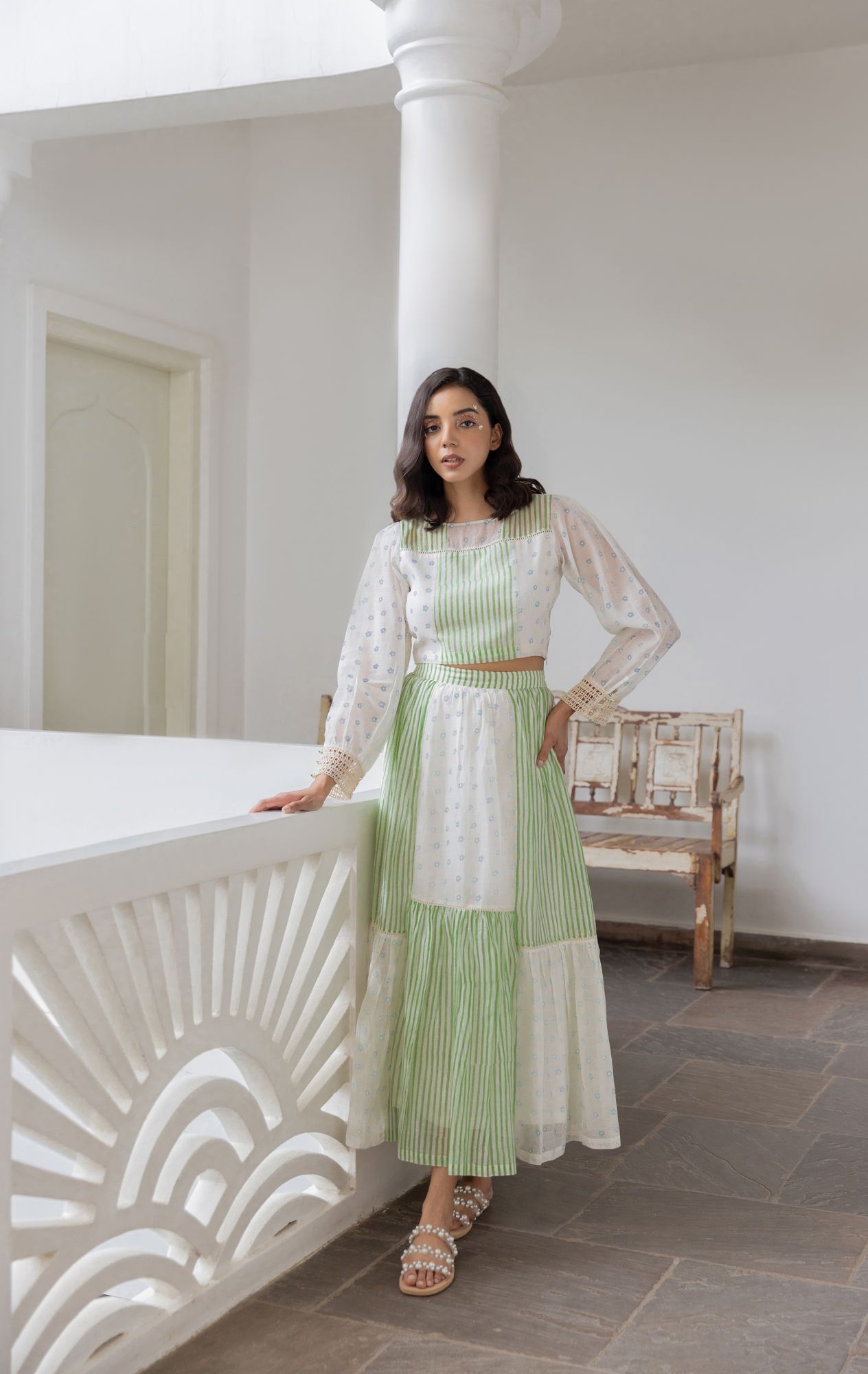 Iris Chanderi Cotton Co-Ord Set