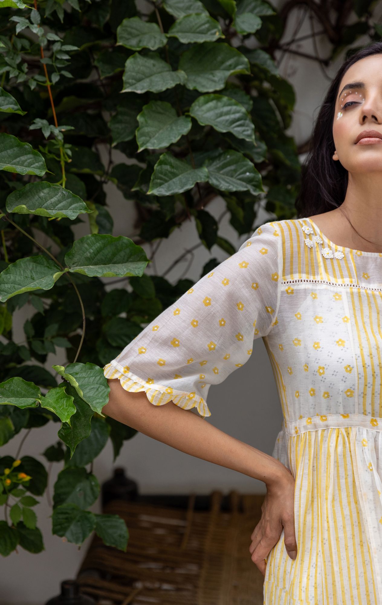 Daffodil Chanderi Cotton Dress