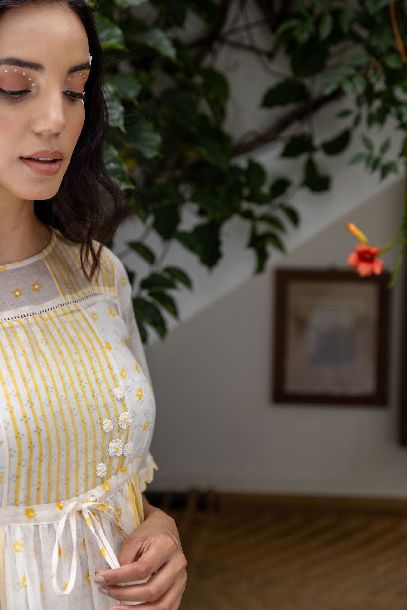 Daffodil Chanderi Cotton Dress