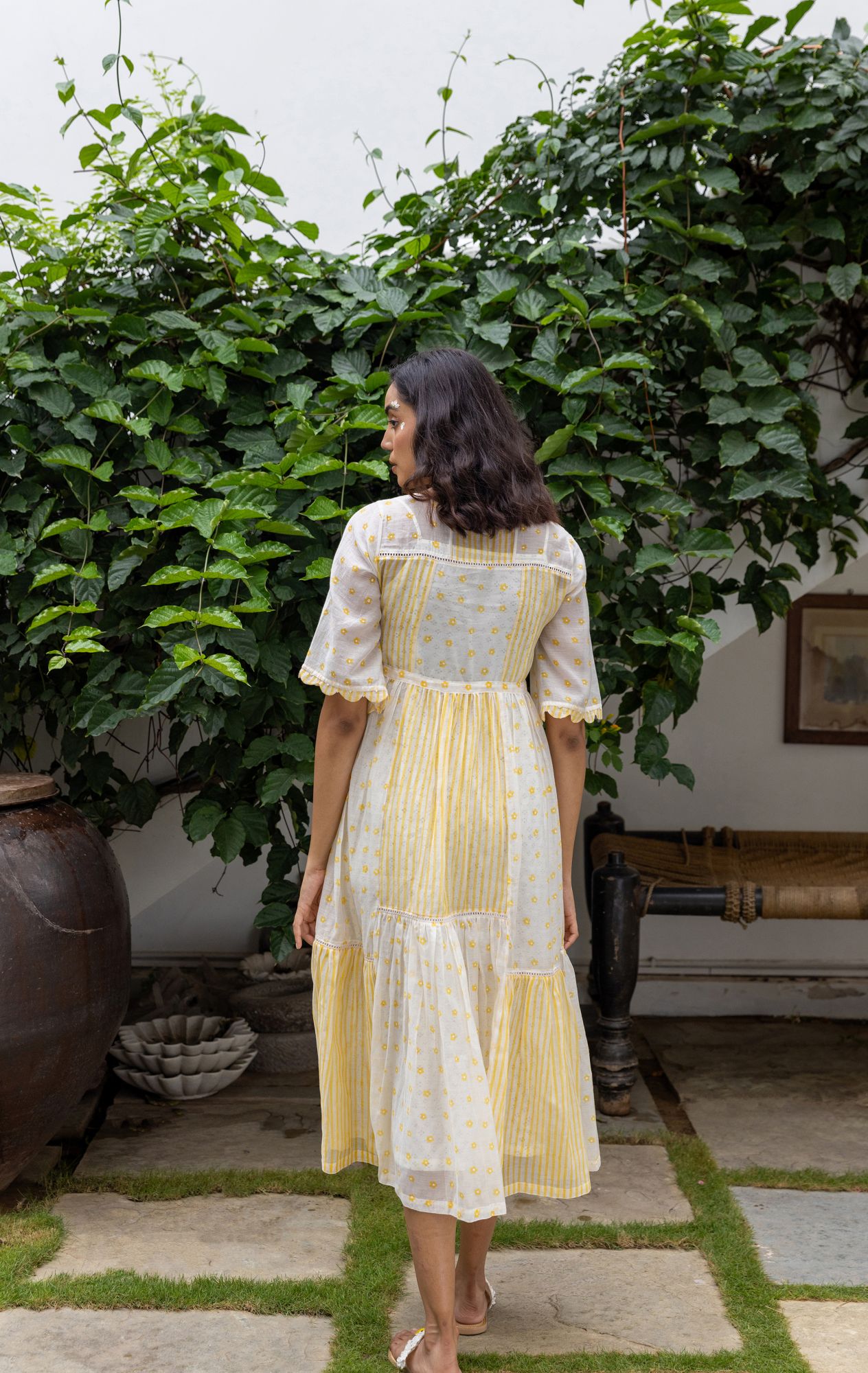 Daffodil Chanderi Cotton Dress