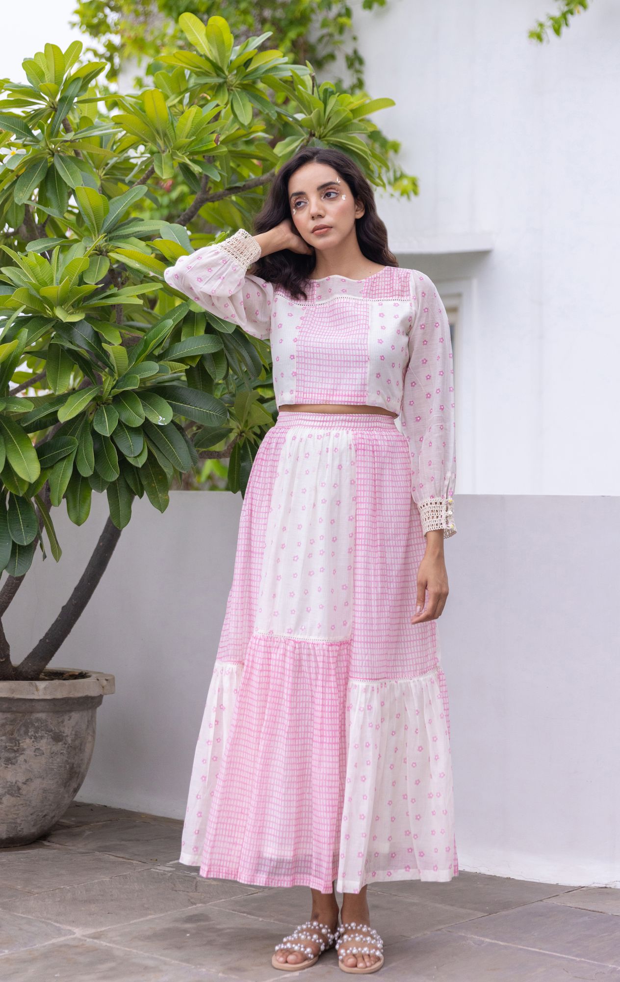 Dahlia Chanderi Cotton Co - Ord set