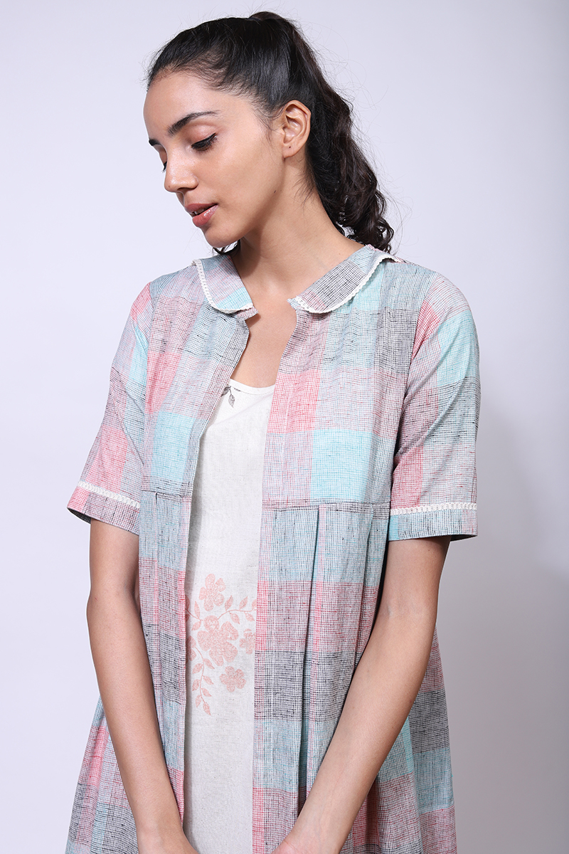 Cotton Handloom Woven Jacket Set