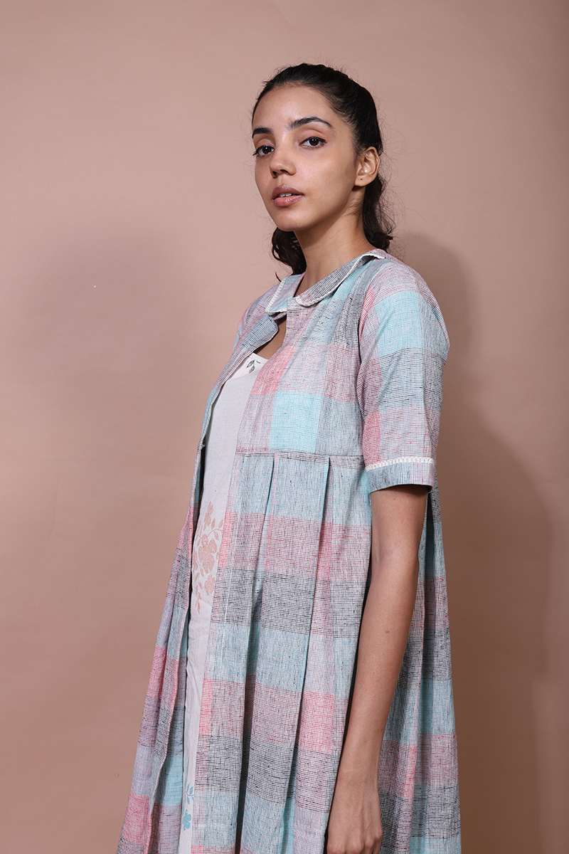 Cotton Handloom Woven Jacket Set