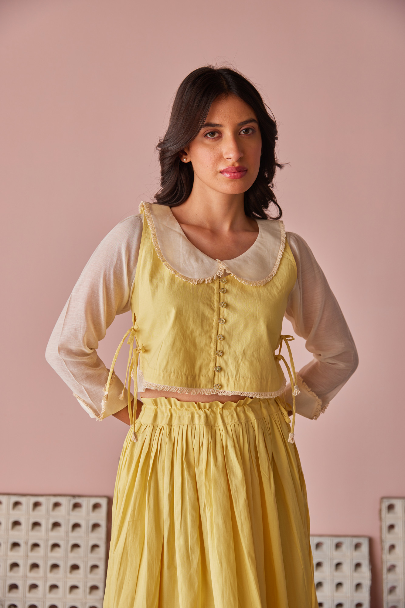 Honey Honey Cotton Modal Chanderi Top