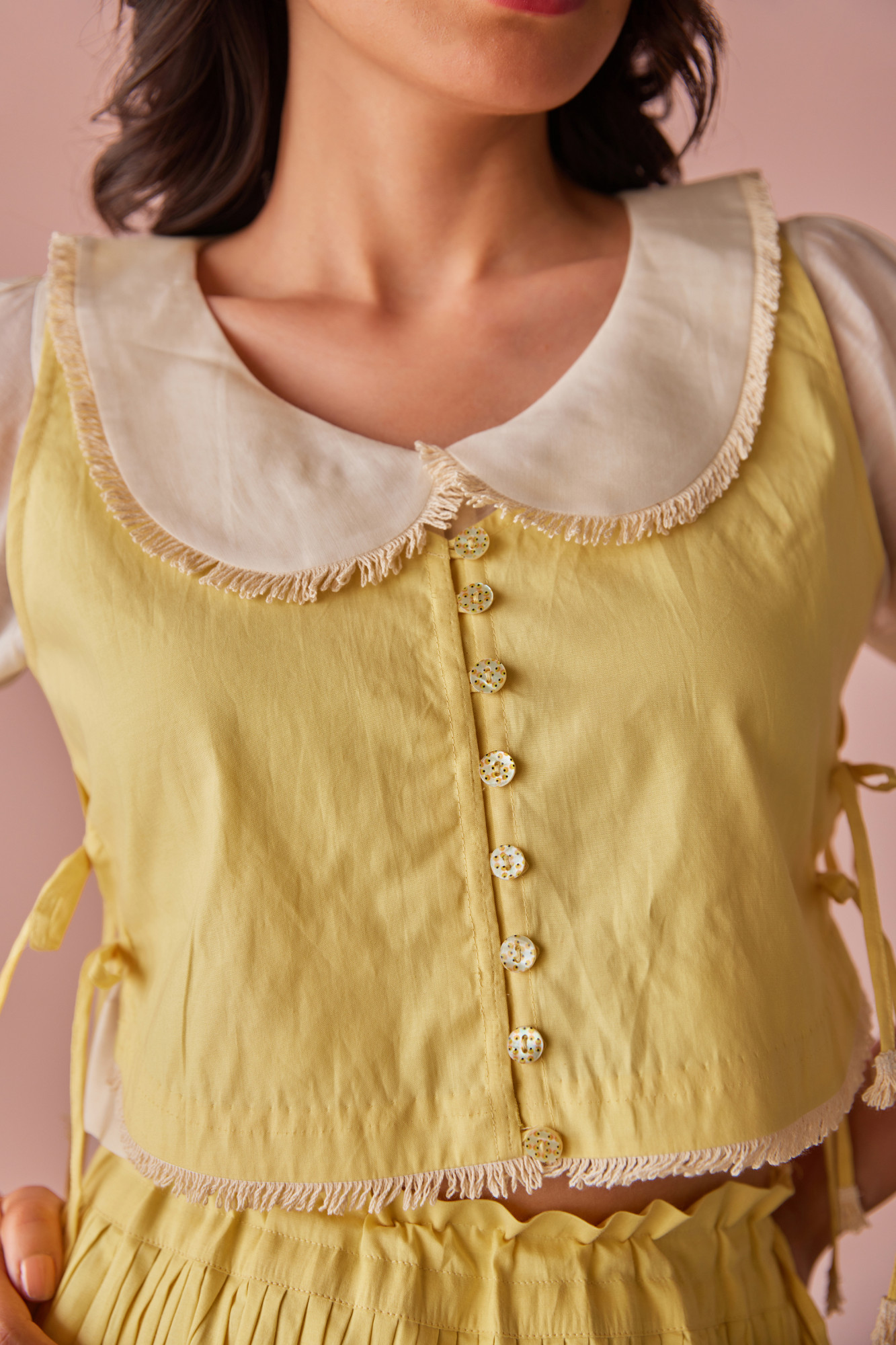 Honey Honey Cotton Modal Chanderi Top