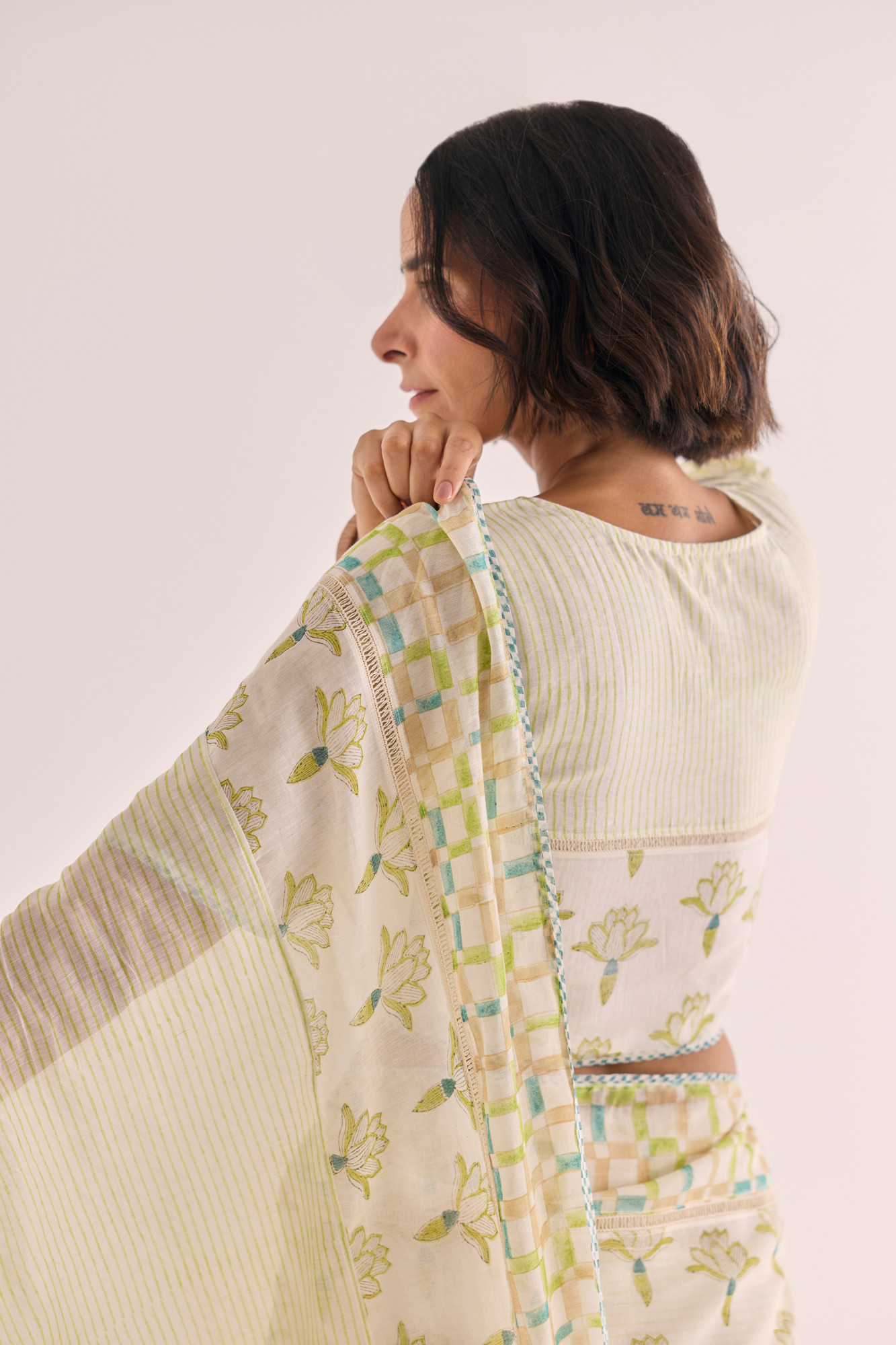 Musa Block Printed Chanderi Saree