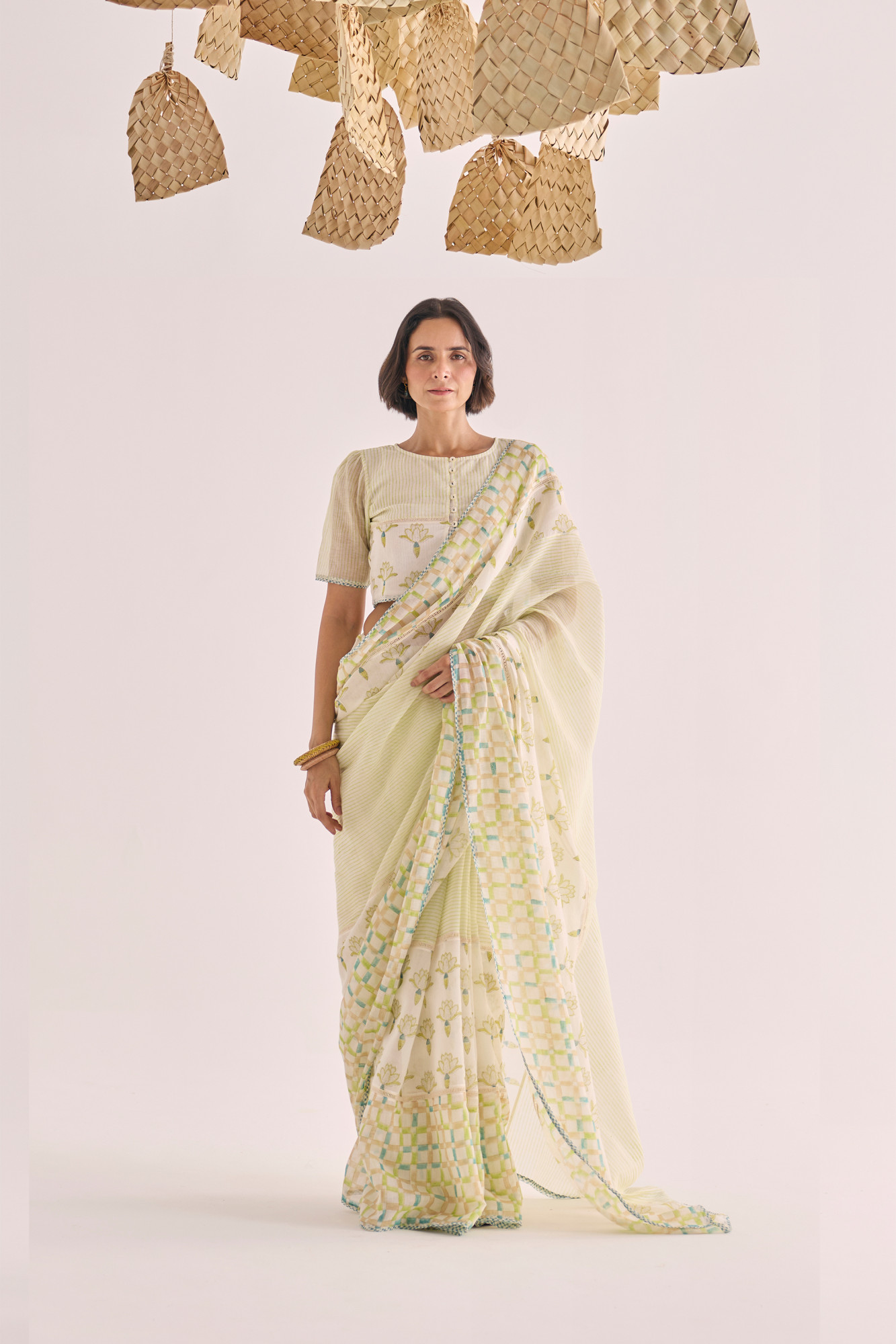 Musa Block Printed Chanderi Saree