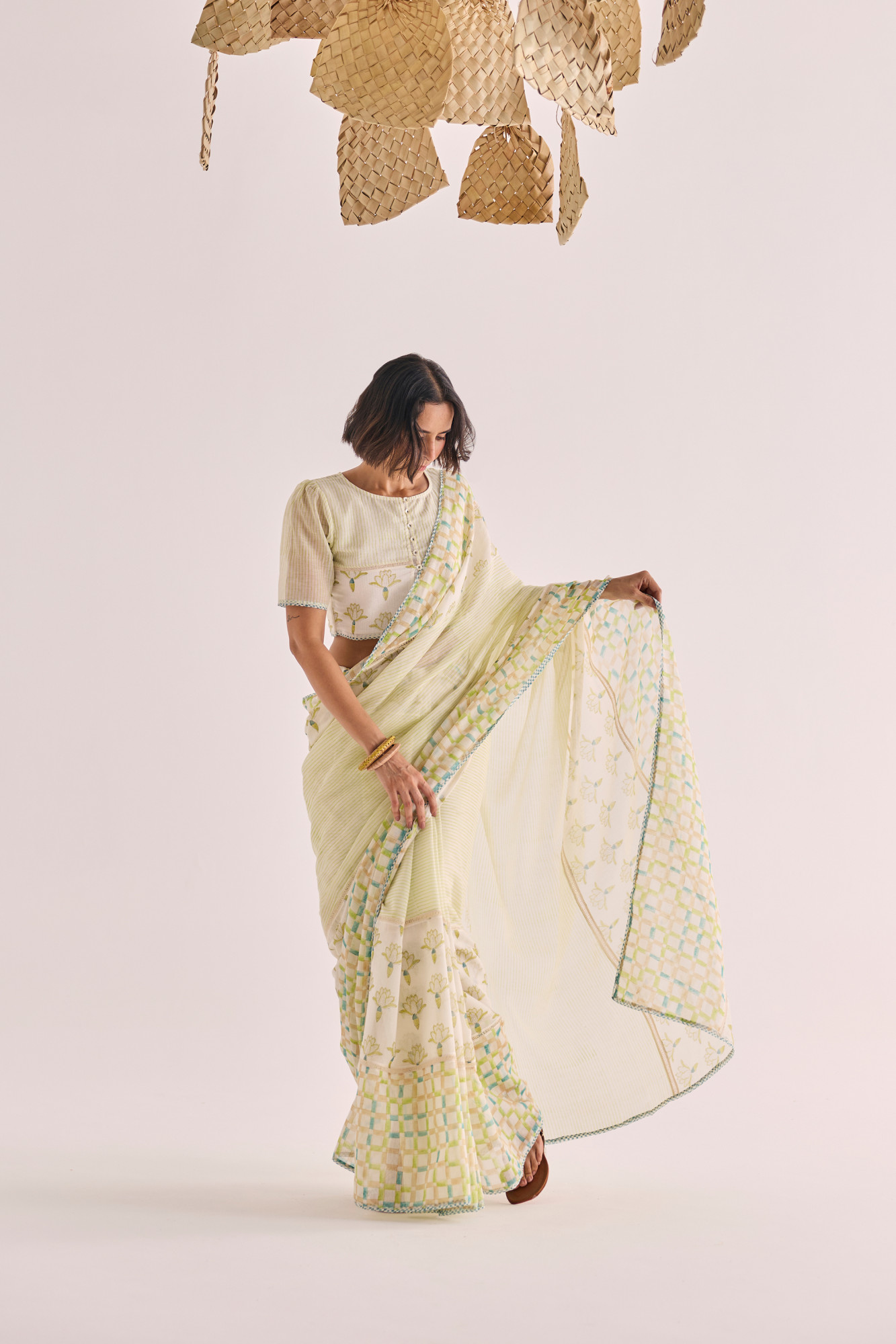 Musa Block Printed Chanderi Saree