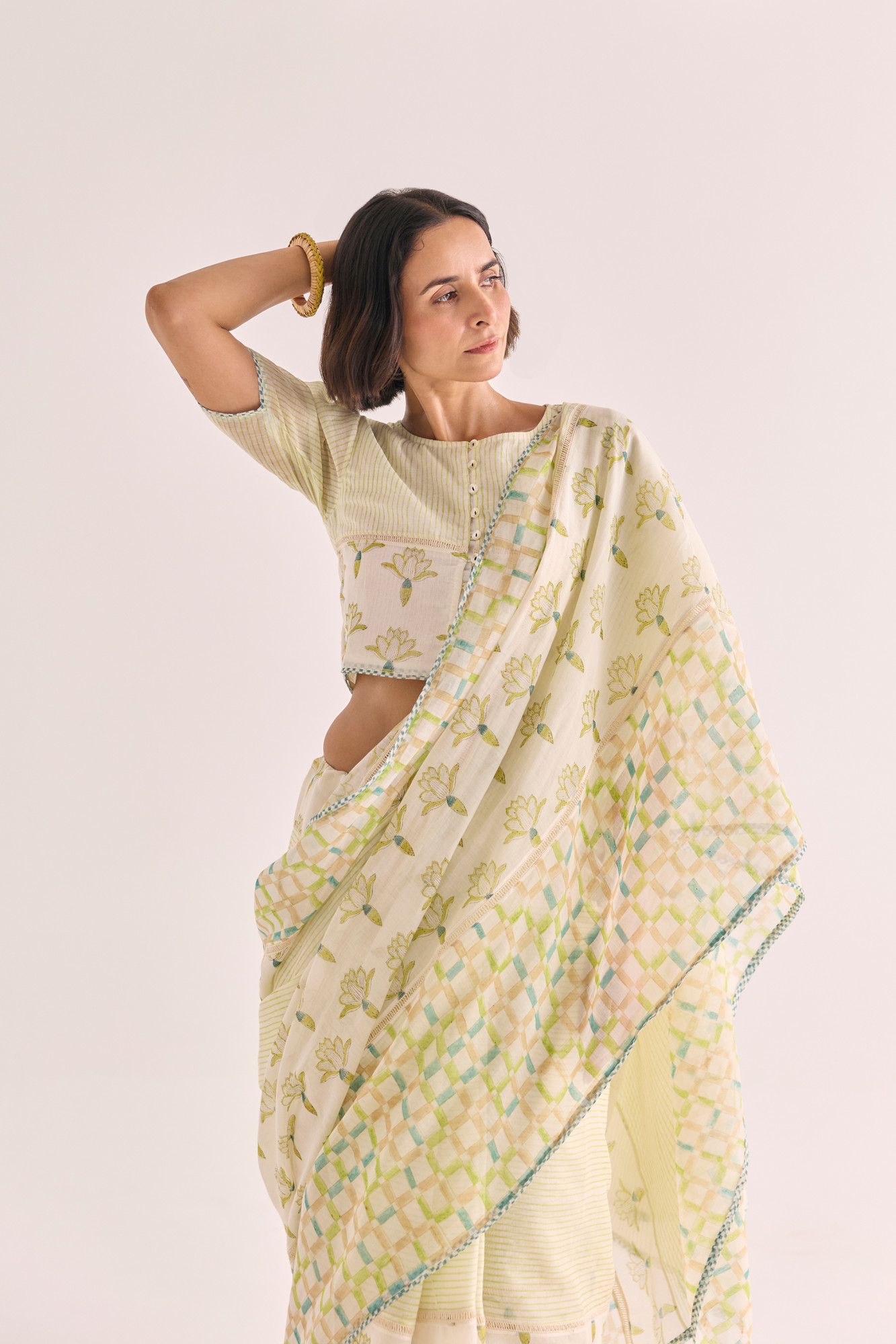 Musa Block Printed Chanderi Saree