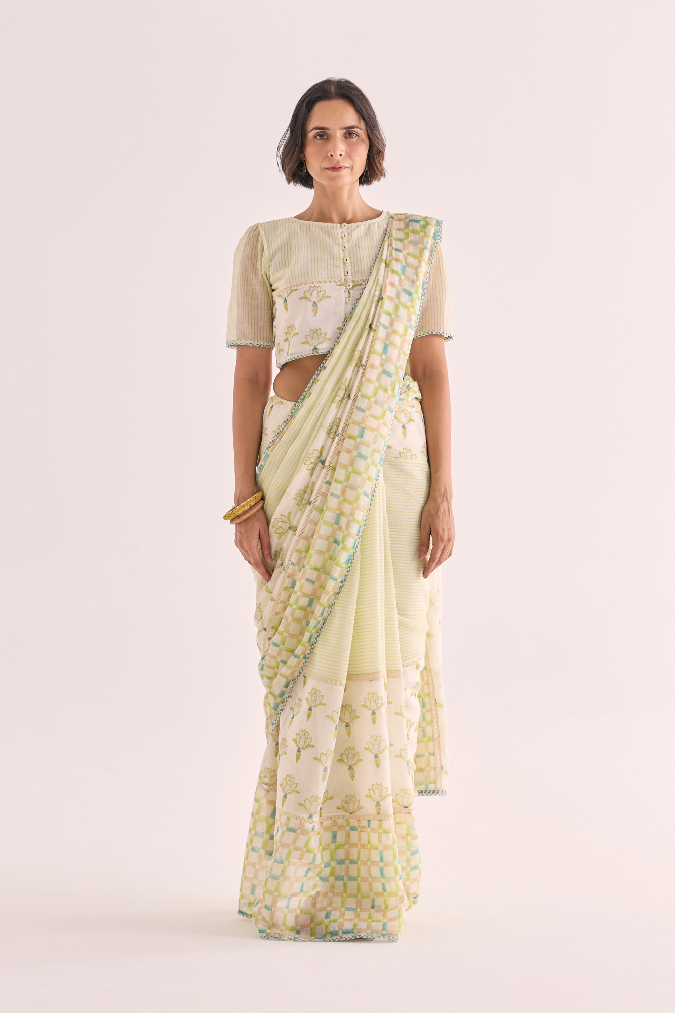 Musa Block Printed Chanderi Saree