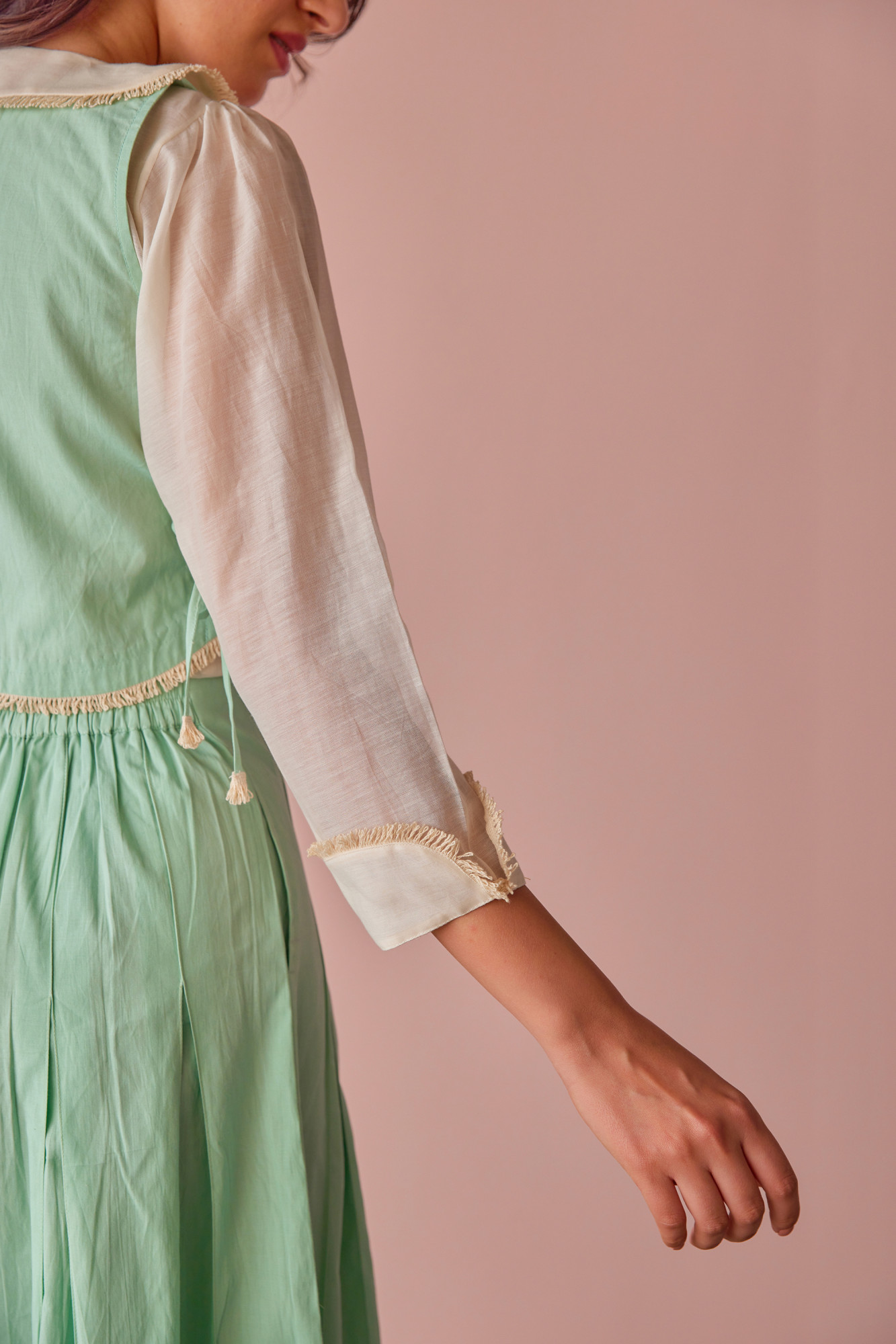 Opal Aura Cotton Modal Chanderi Top