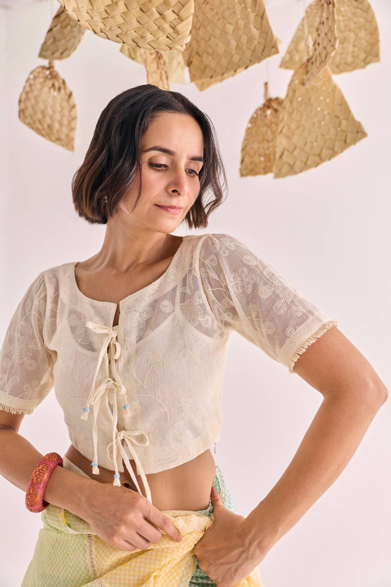 Shiki Dobby Embroidered Blouse