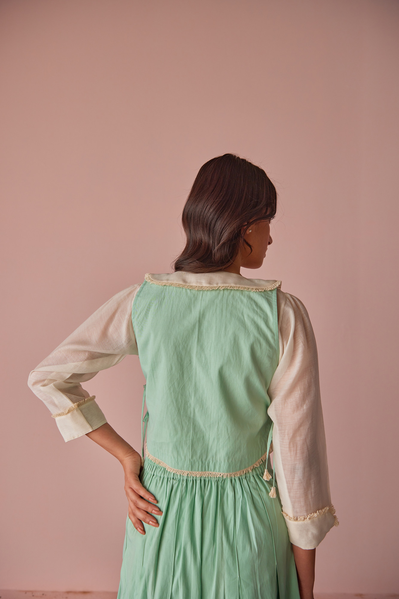 Opal Aura Cotton Modal Chanderi Top