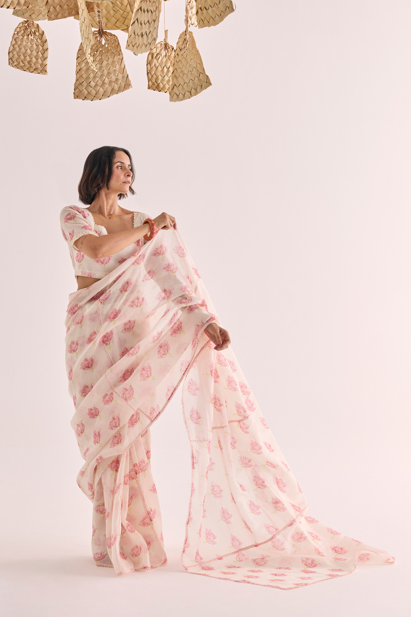 Gulzar Block Printed Chanderi Saree