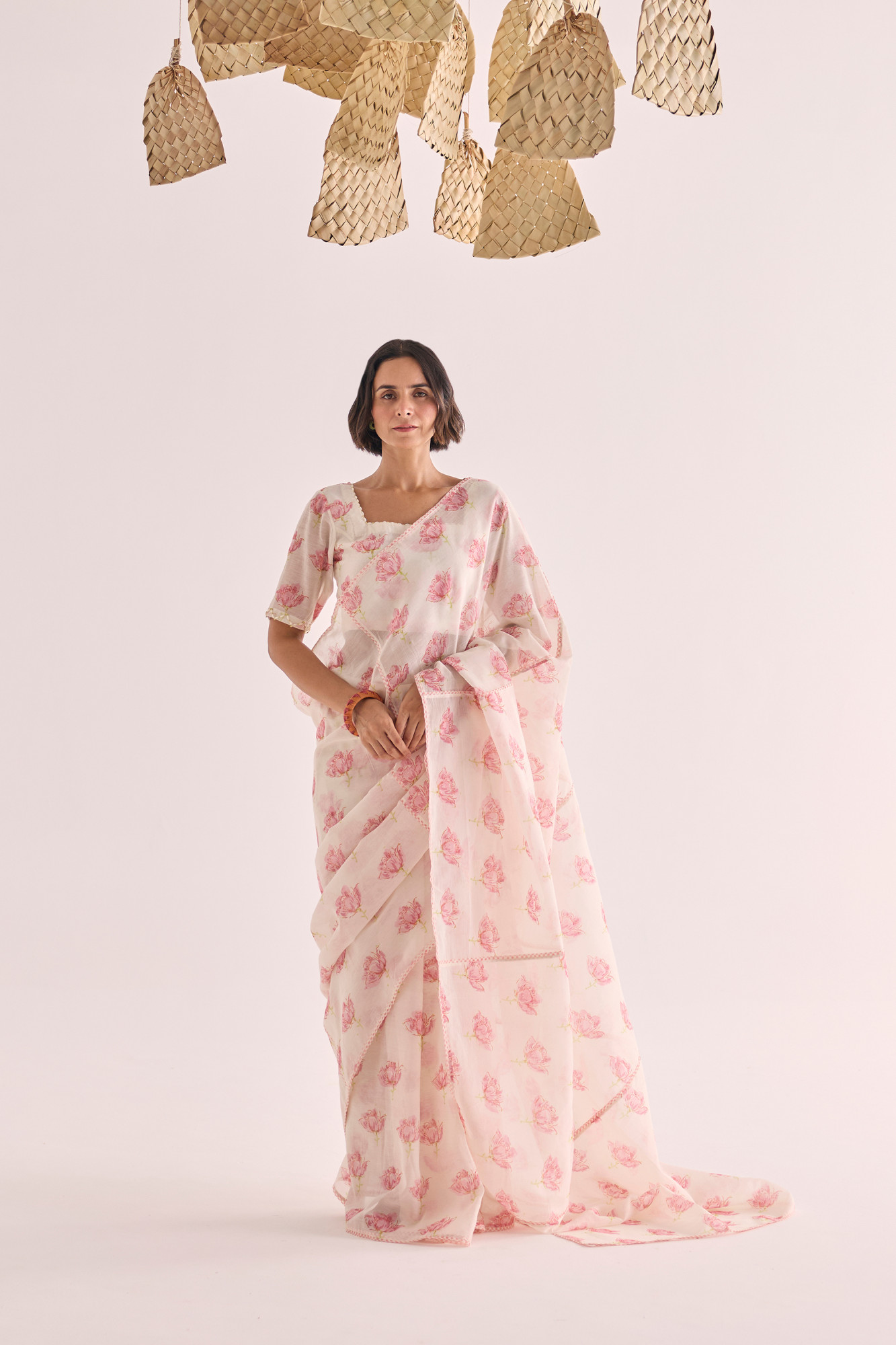 Gulzar Block Printed Chanderi Saree