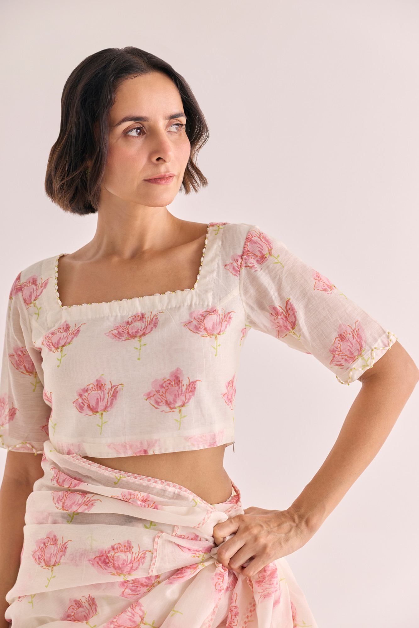 Gulzar Block Printed Chanderi Blouse