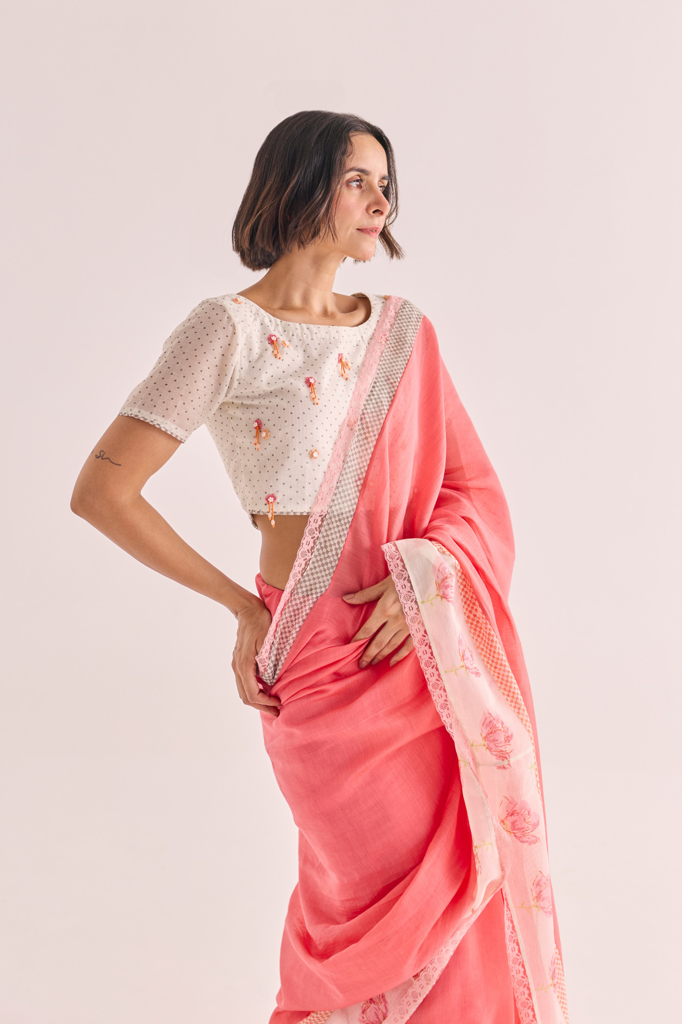 Gulrukh Block Printed Chanderi Blouse