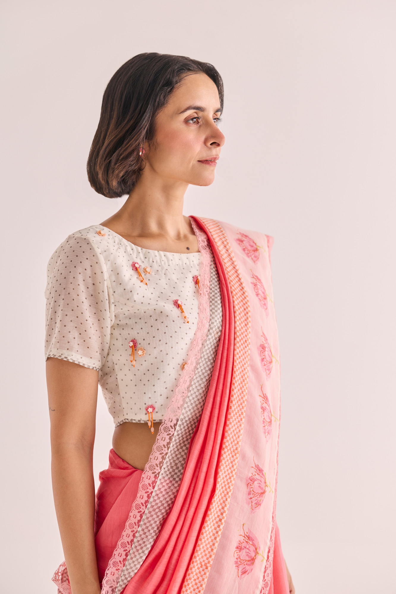 Gulrukh Block Printed Chanderi Blouse