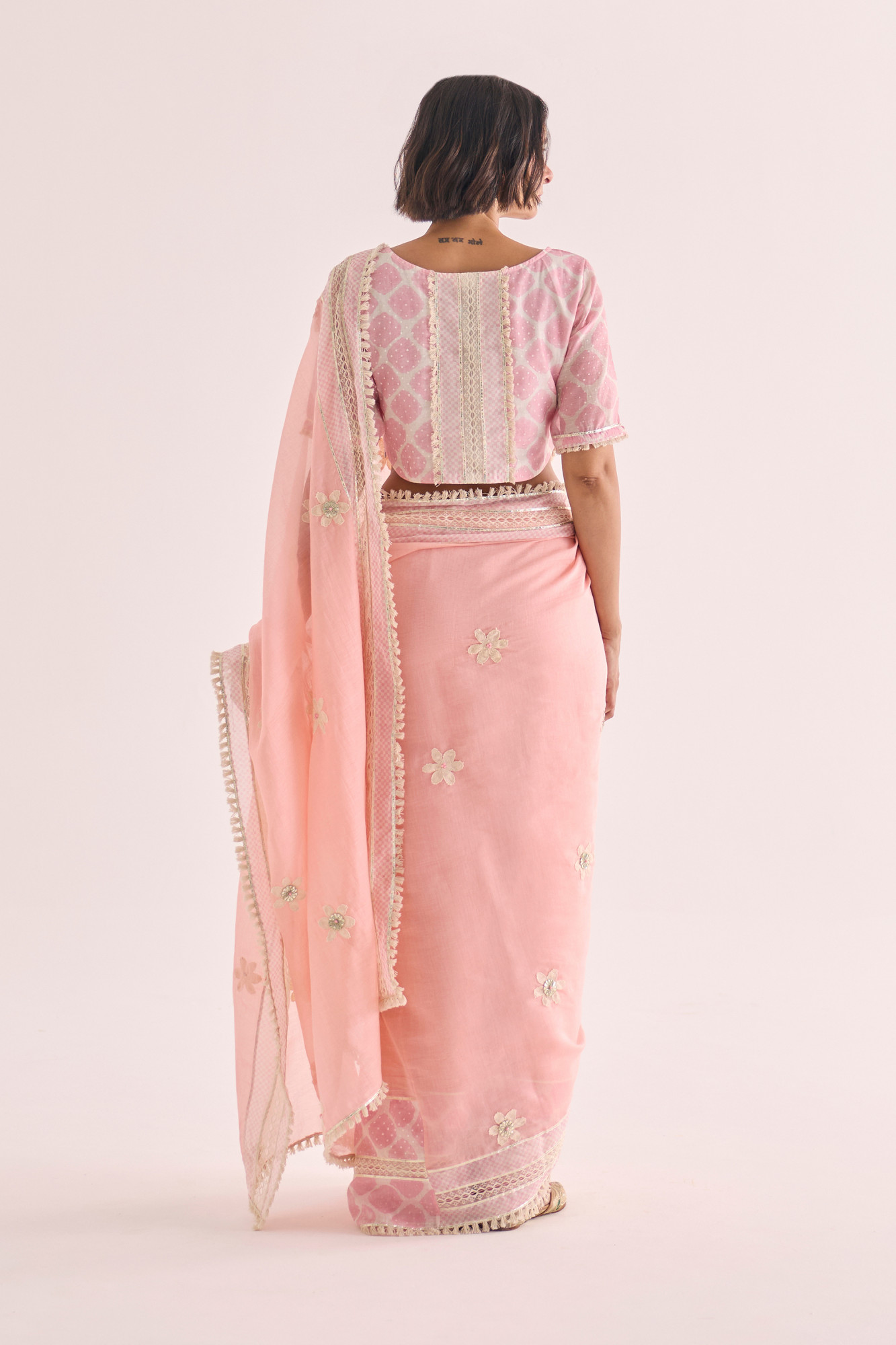 Naaz Gota Appliqu Chanderi Saree