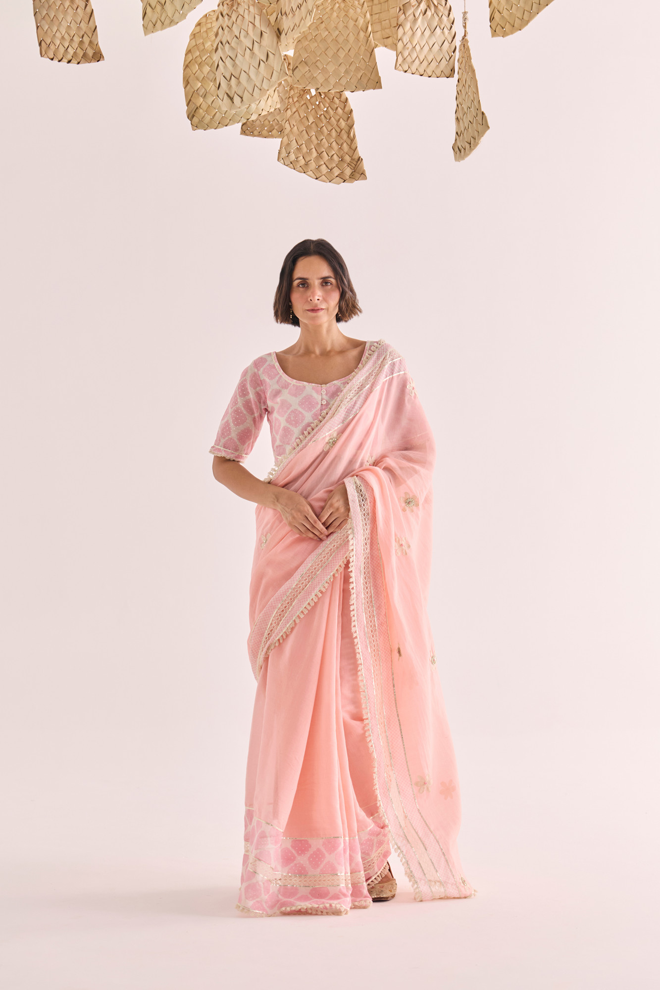 Naaz Gota Appliqu Chanderi Saree