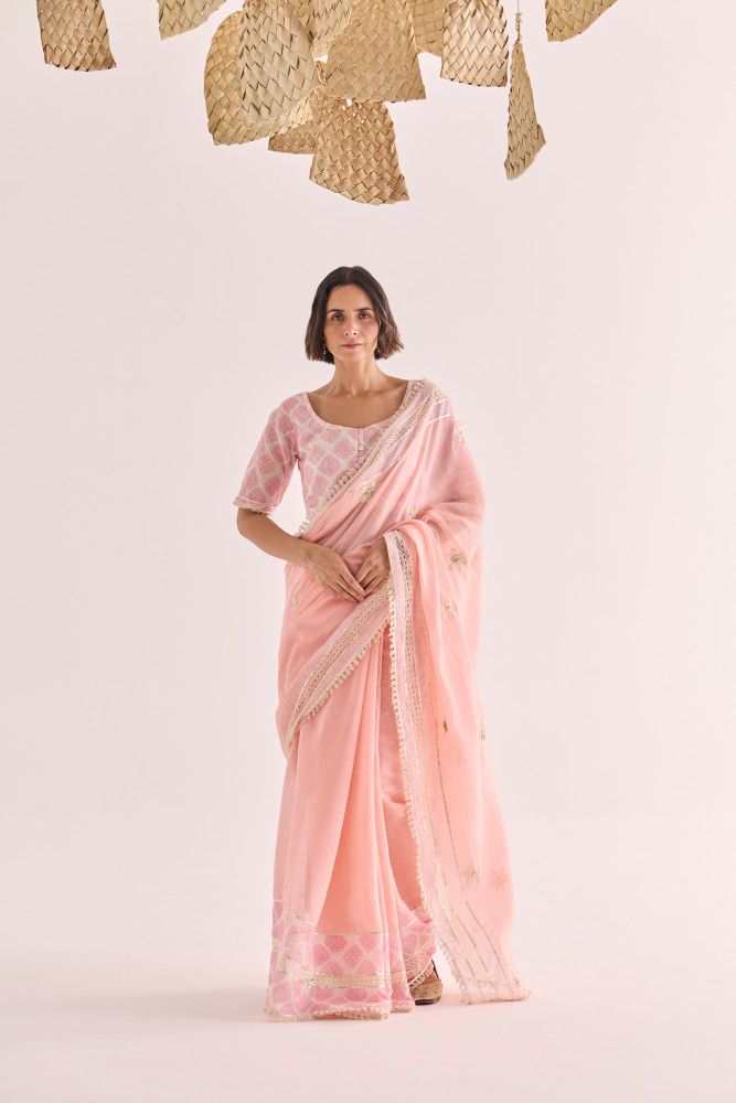 Image of Naaz Gota Appliquè Chanderi Saree