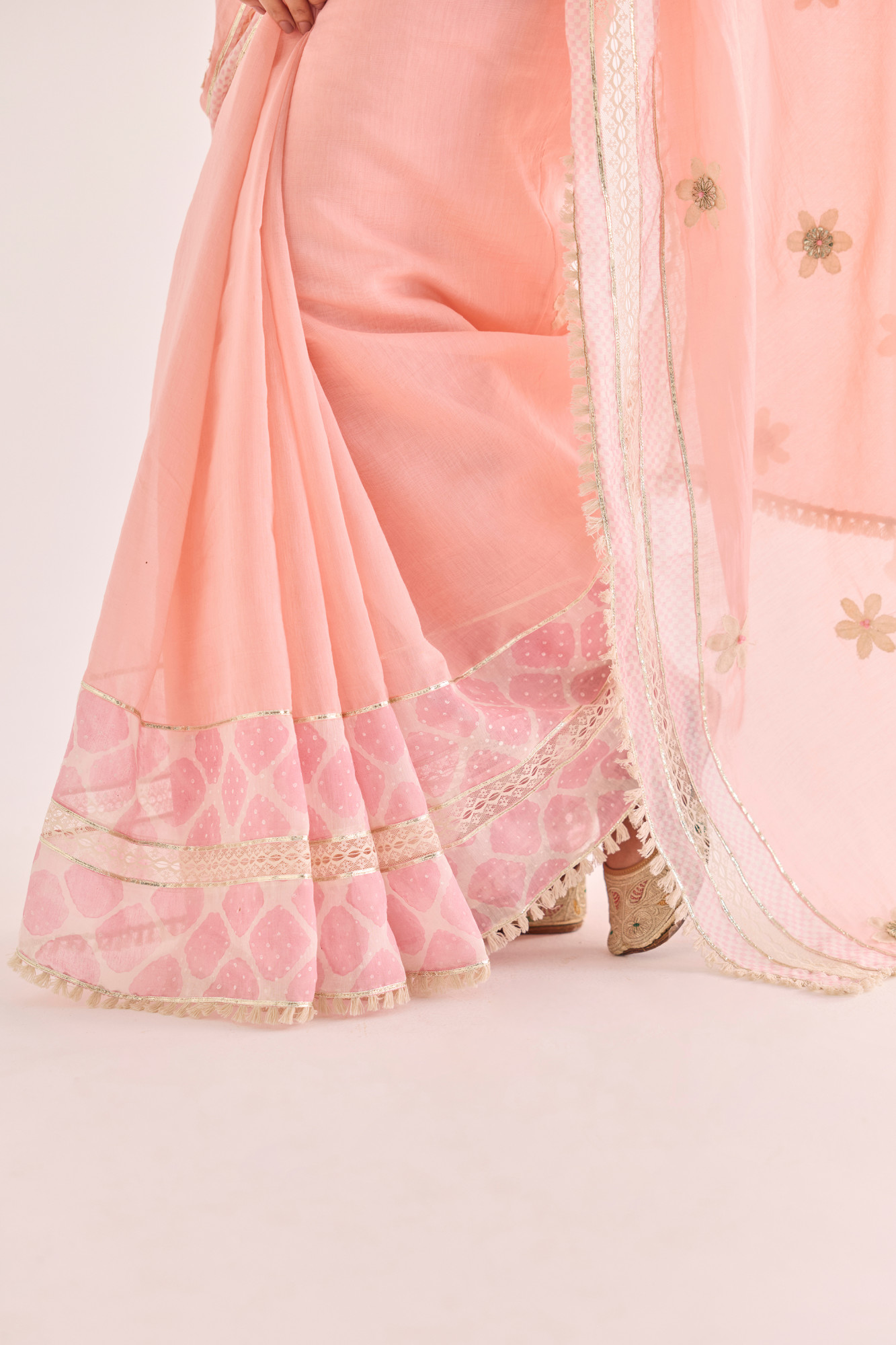 Naaz Gota Appliqu Chanderi Saree