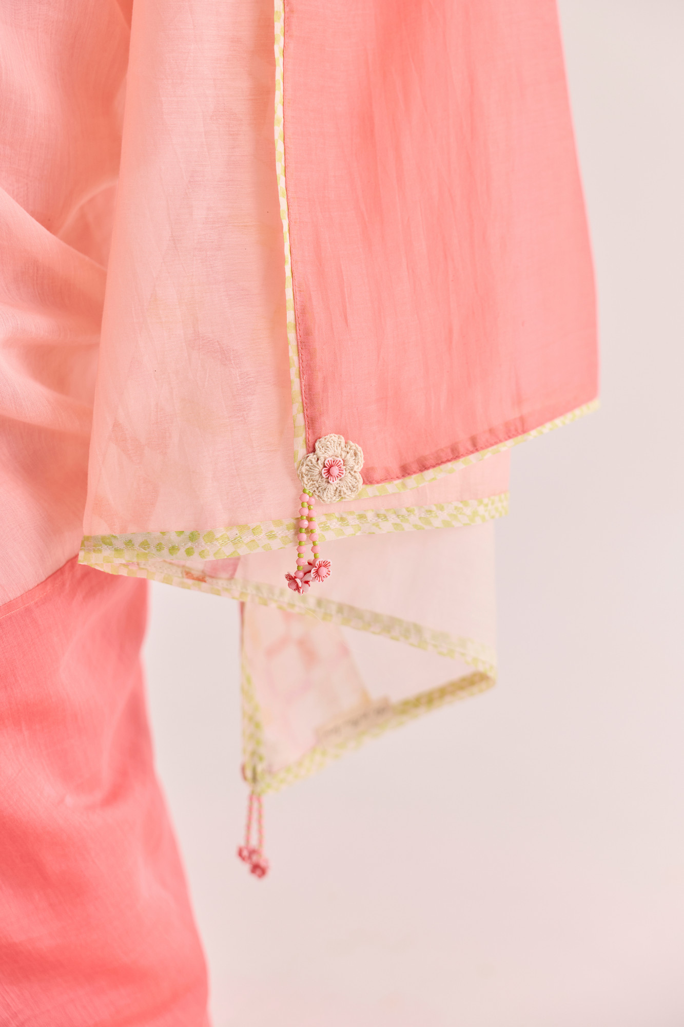 Kohana Block Printed Panelled Chanderi Saree
