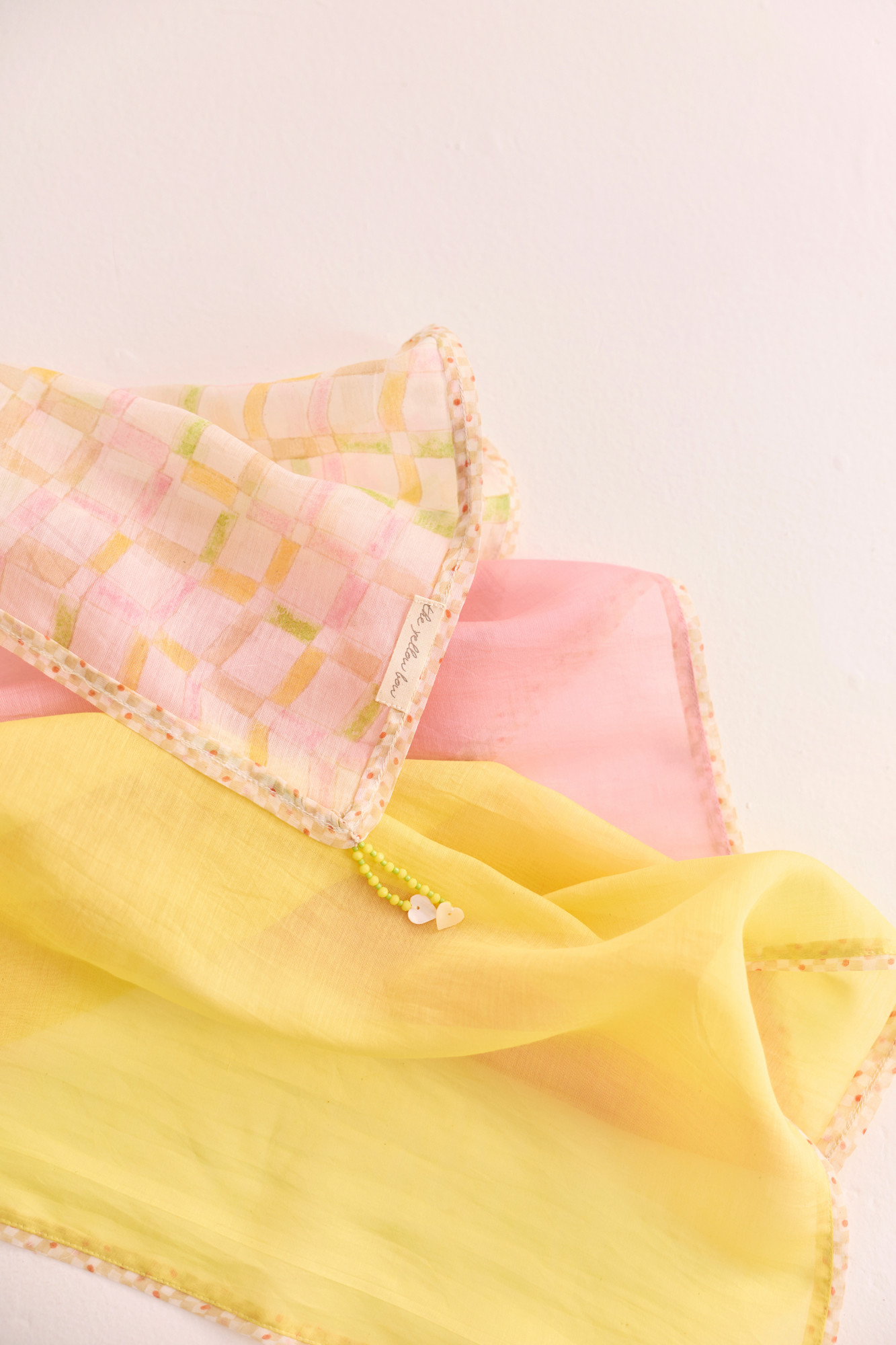 Yuzu Block Printed Panelled Chanderi Saree