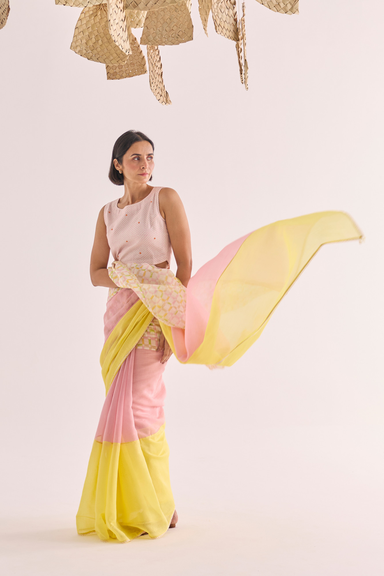Yuzu Block Printed Chanderi Blouse