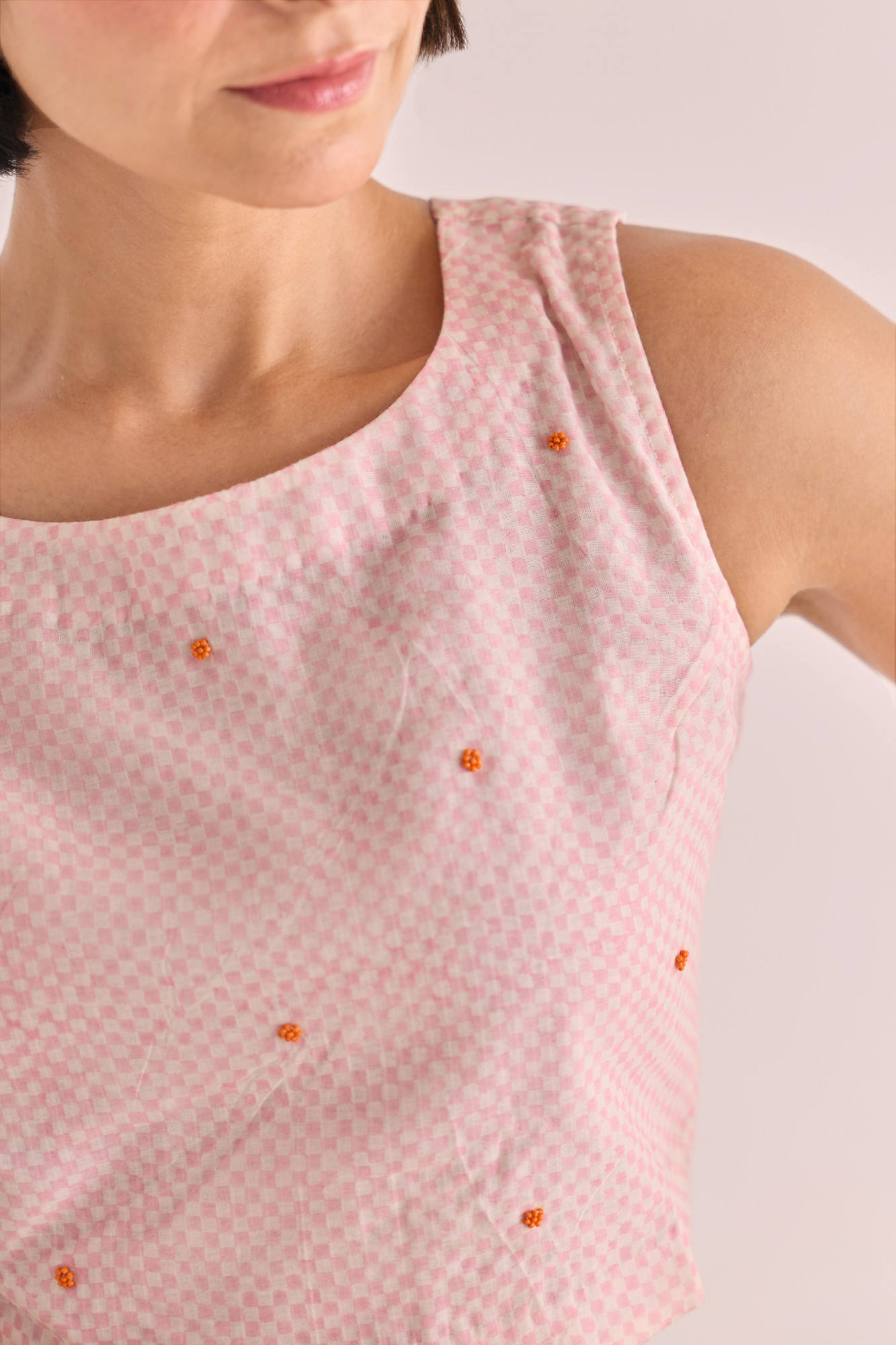 Yuzu Block Printed Chanderi Blouse