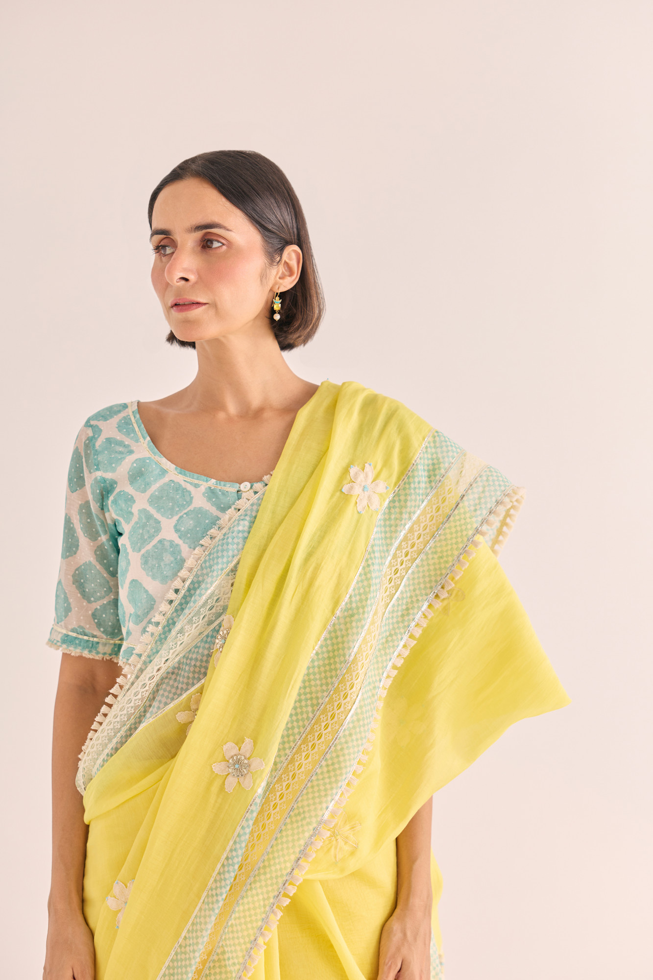 Arka Gota Appliqu Chanderi Saree