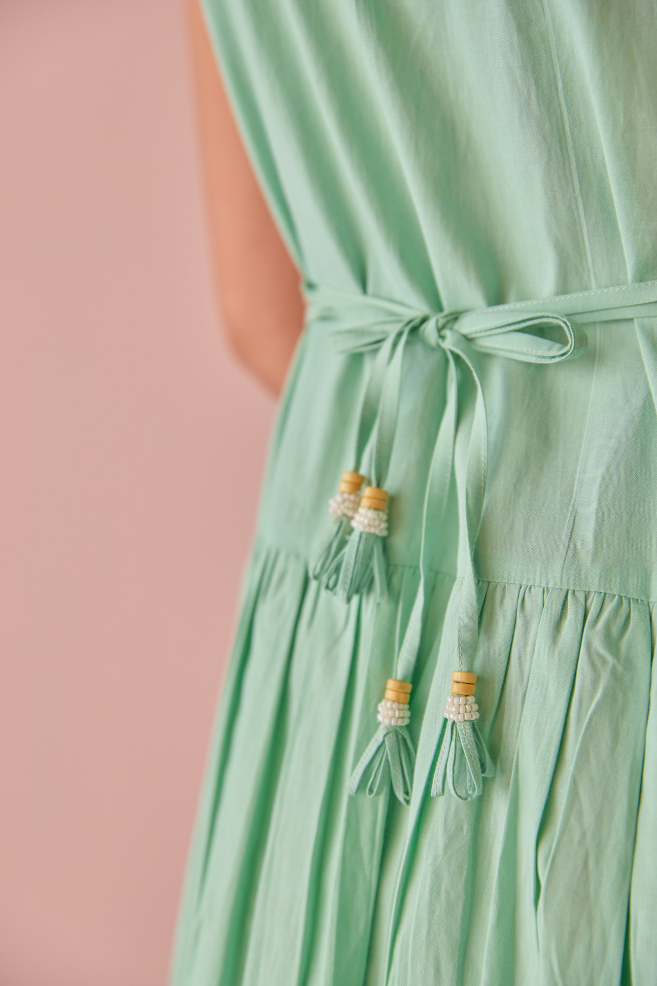 Sage Dream Cotton Modal Drop Waist Dress