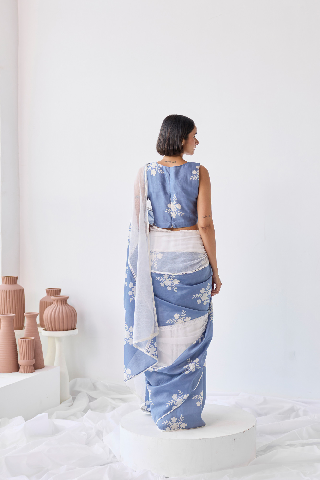 Nilofar Chanderi Kota Doria Saree