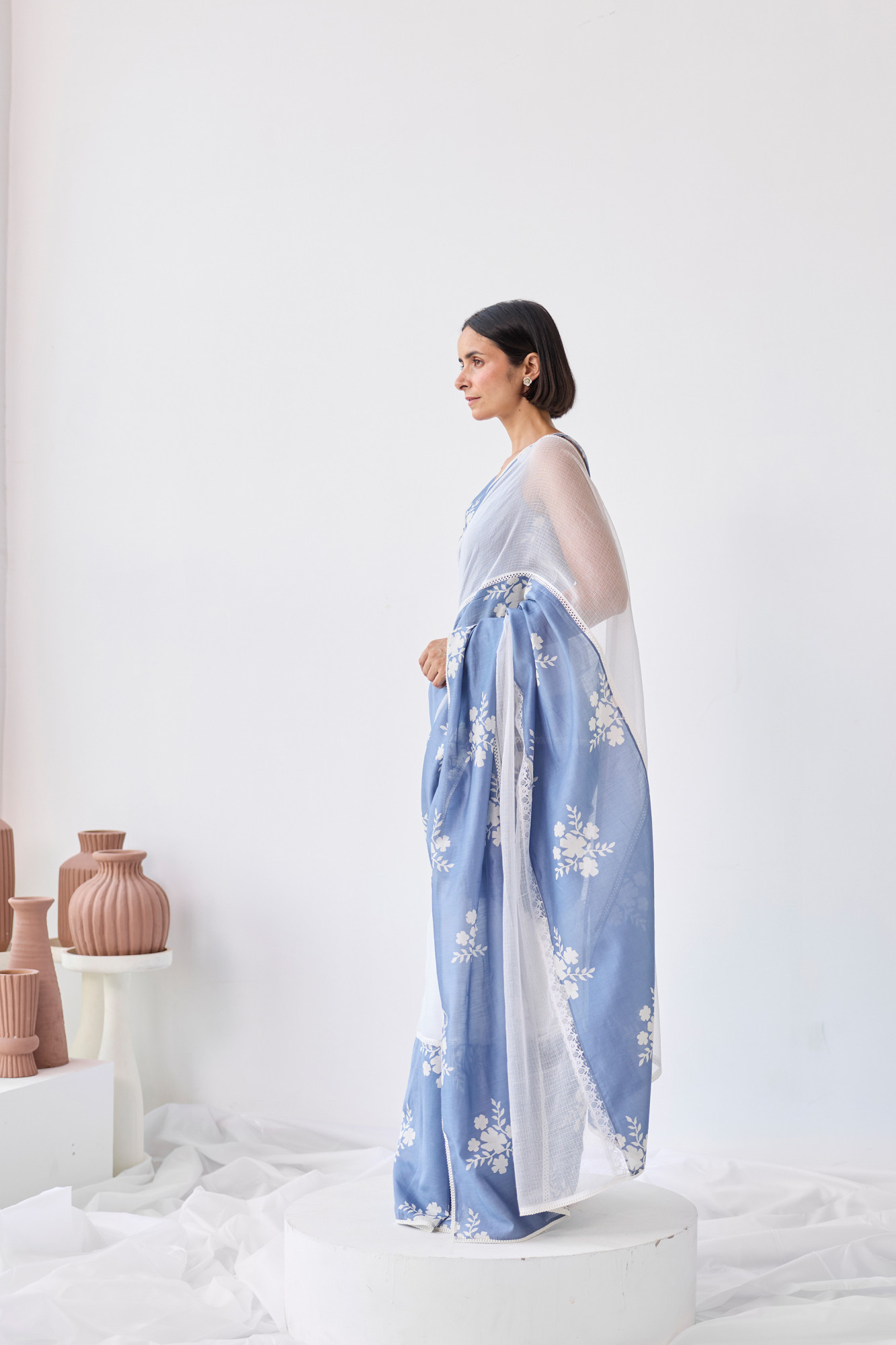 Nilofar Chanderi Kota Doria Saree
