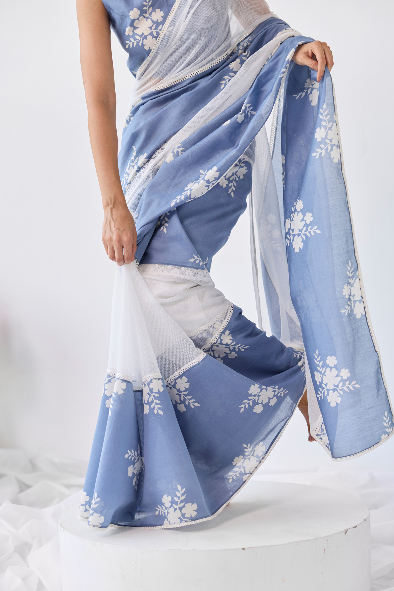 Nilofar Chanderi Kota Doria Saree