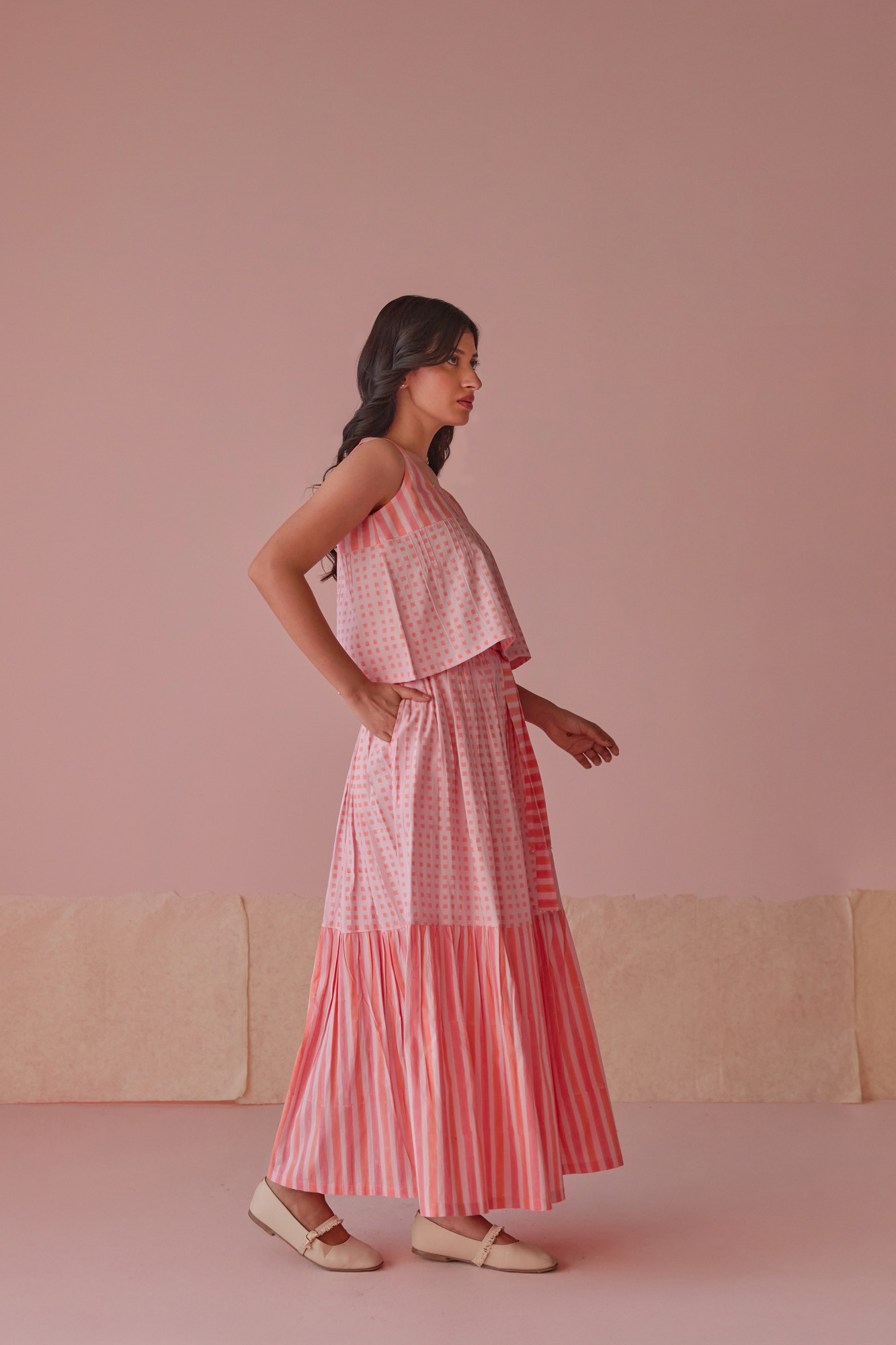 Taffy Twirl Cotton Modal Block Printed Co Ord Set